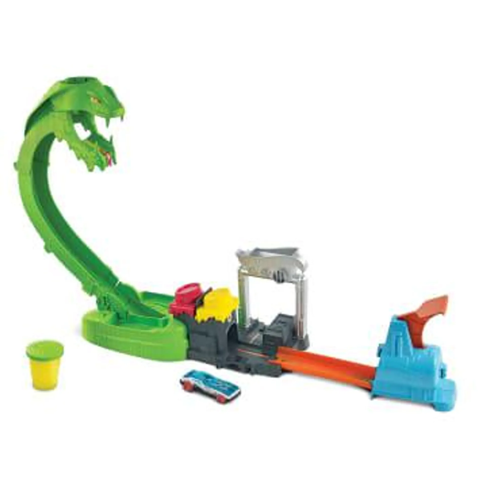 Hot Wheels Toxic Snake Strike Challenge Play Set With Slime For Kids 5 Years Old & Up