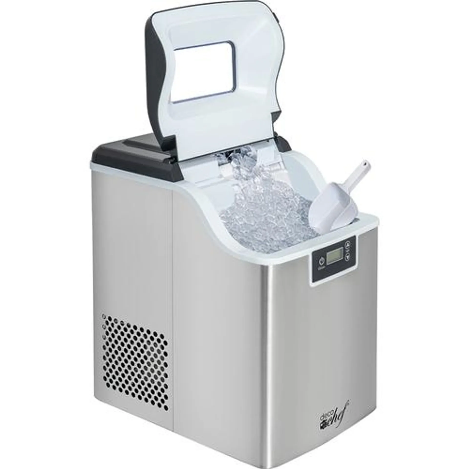 Deco Chef 44LB Countertop Nugget Ice Maker, 2.6LB Auto-Renew Basket 1.8LB/Hour, Stainless