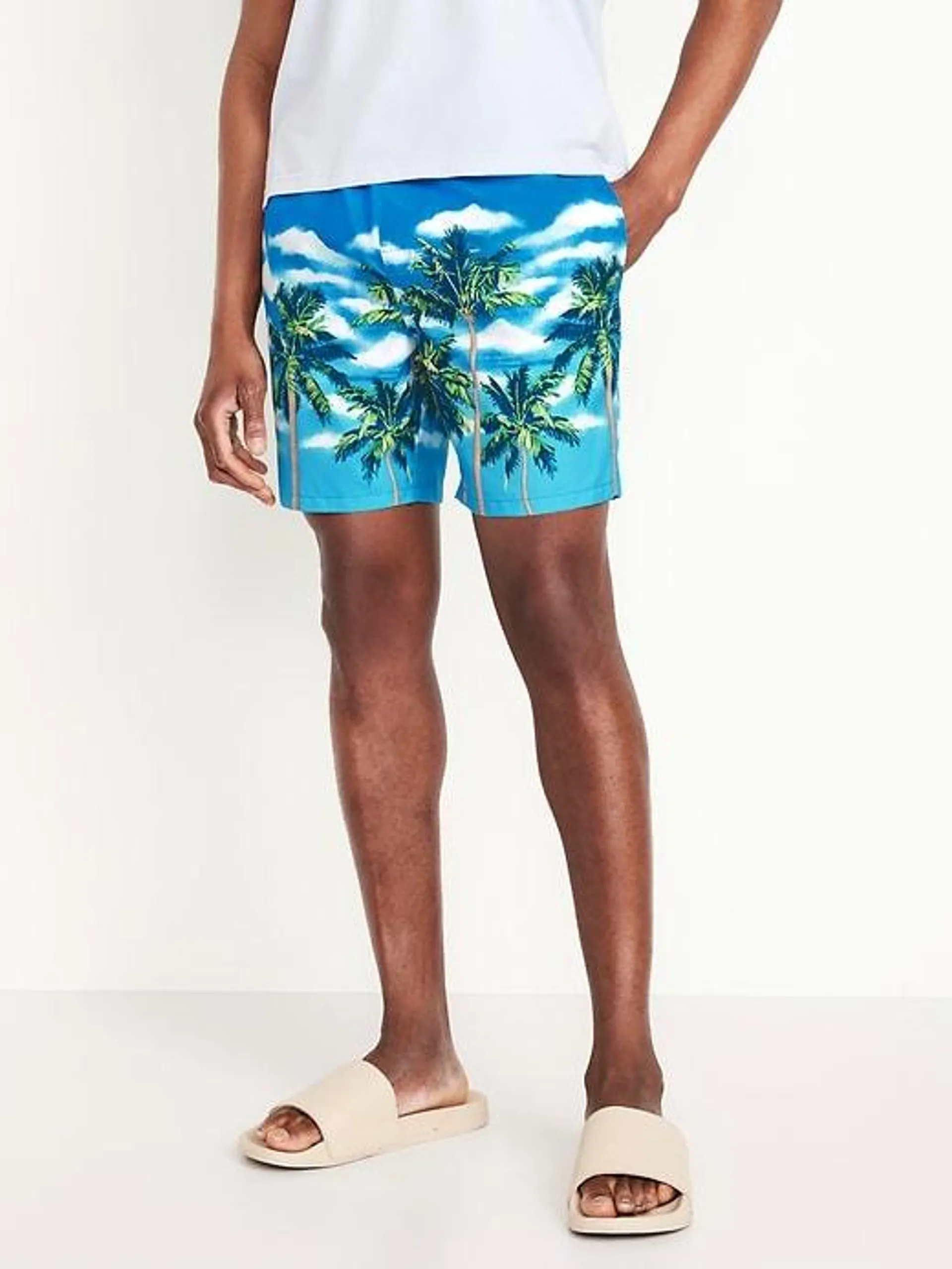 Printed Swim Trunks -- 7-inch inseam