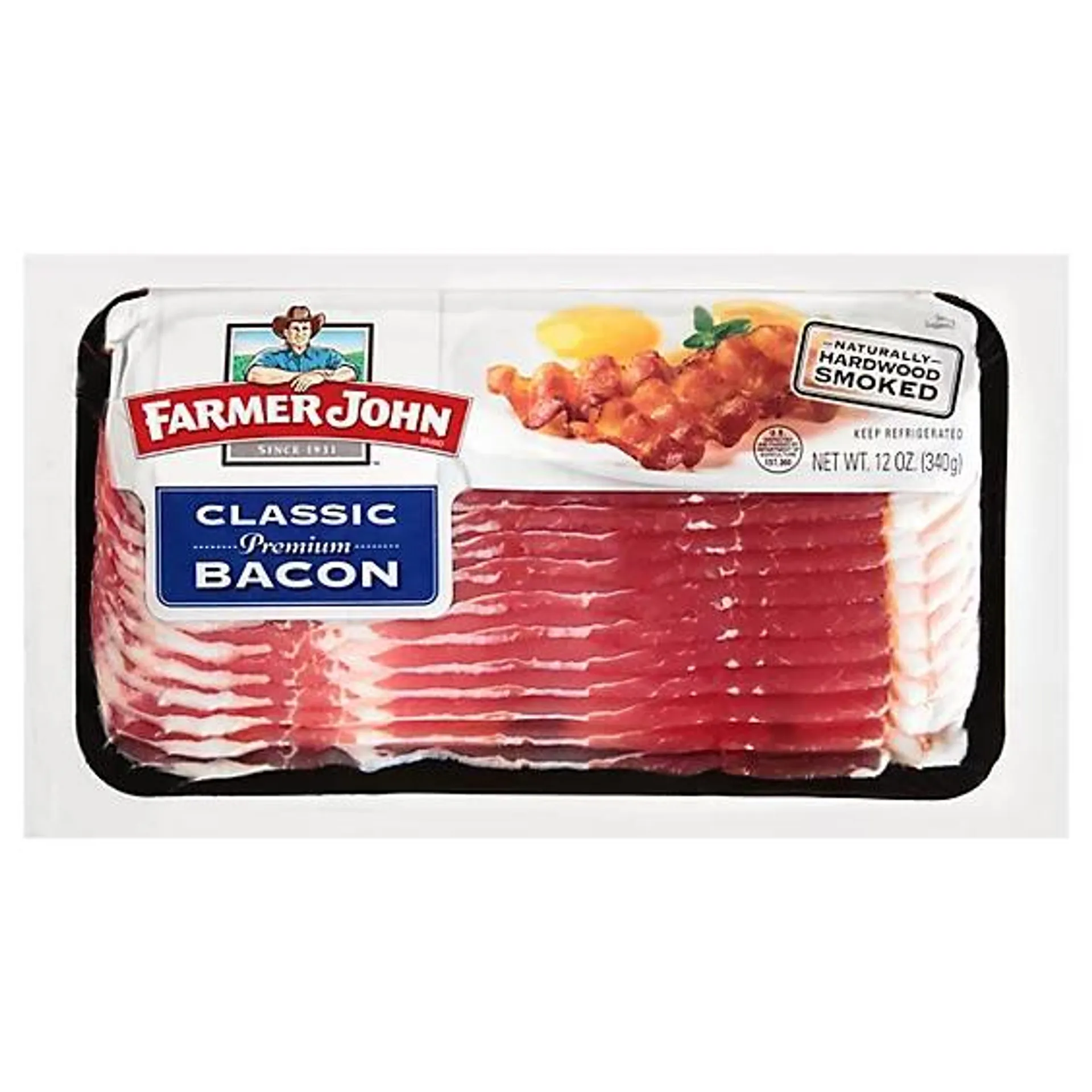 Farmer John Bacon Smoked Sliced - 12 Oz