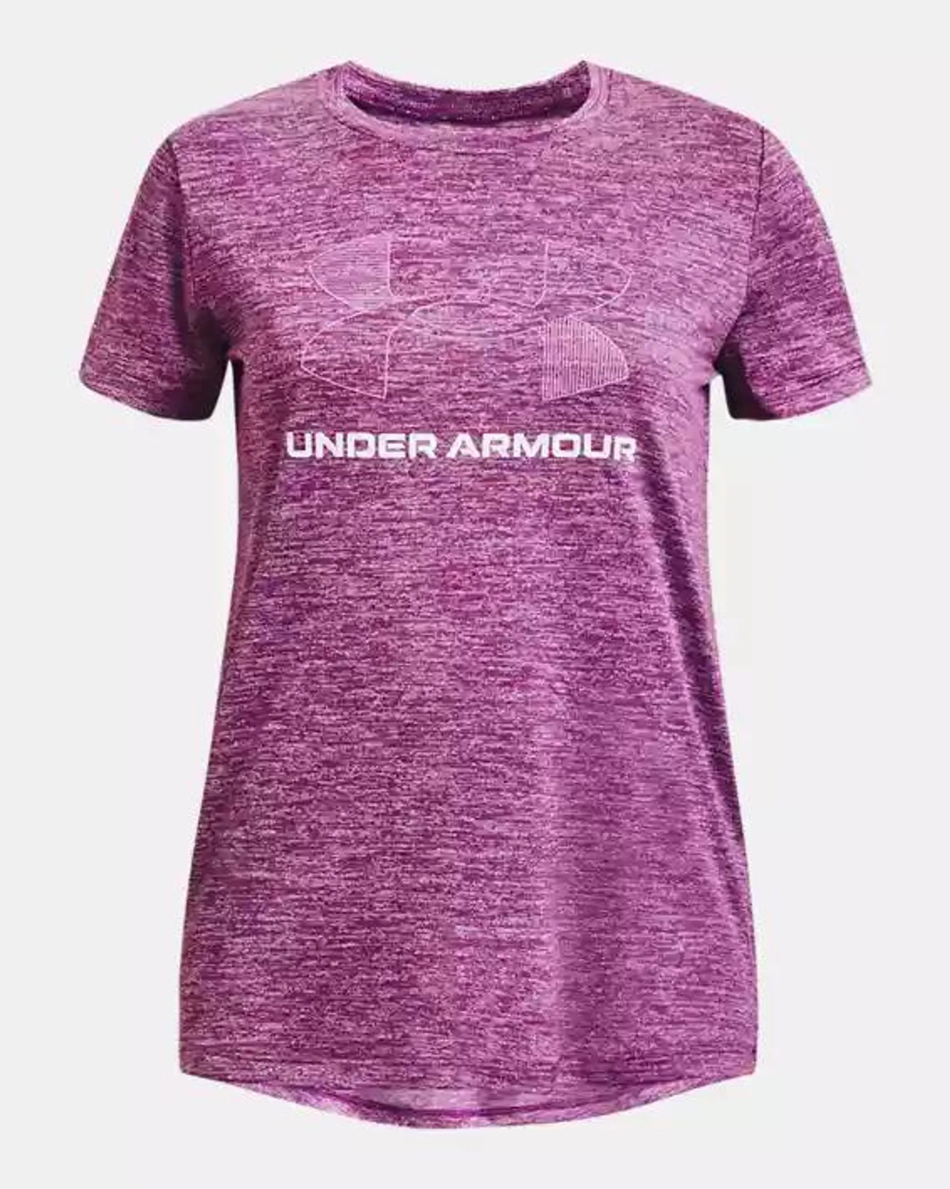 Girls' UA Tech™ Twist Big Logo Short Sleeve