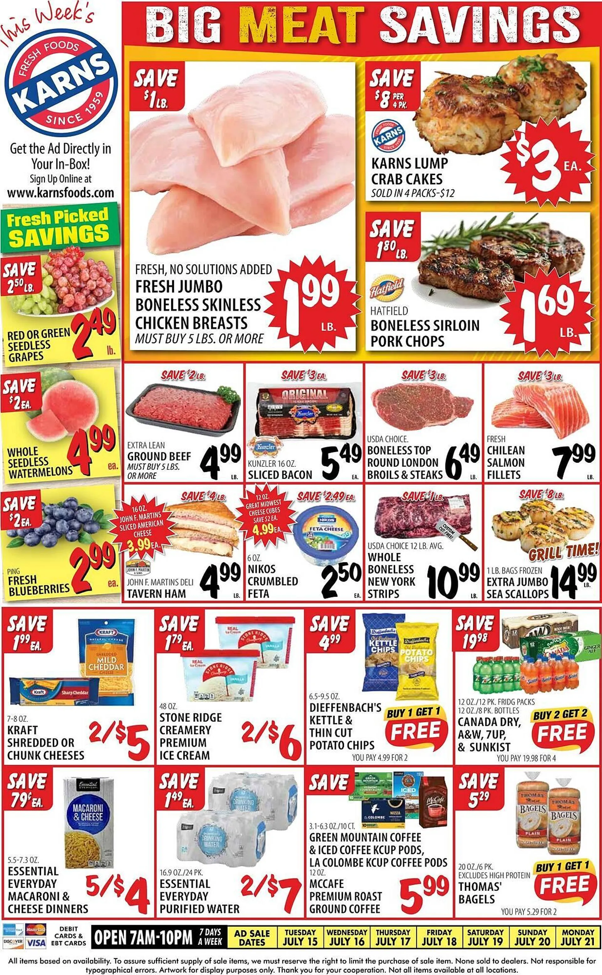 Weekly ad Karns Weekly Ad from July 15 to July 21 2025 - Page 1