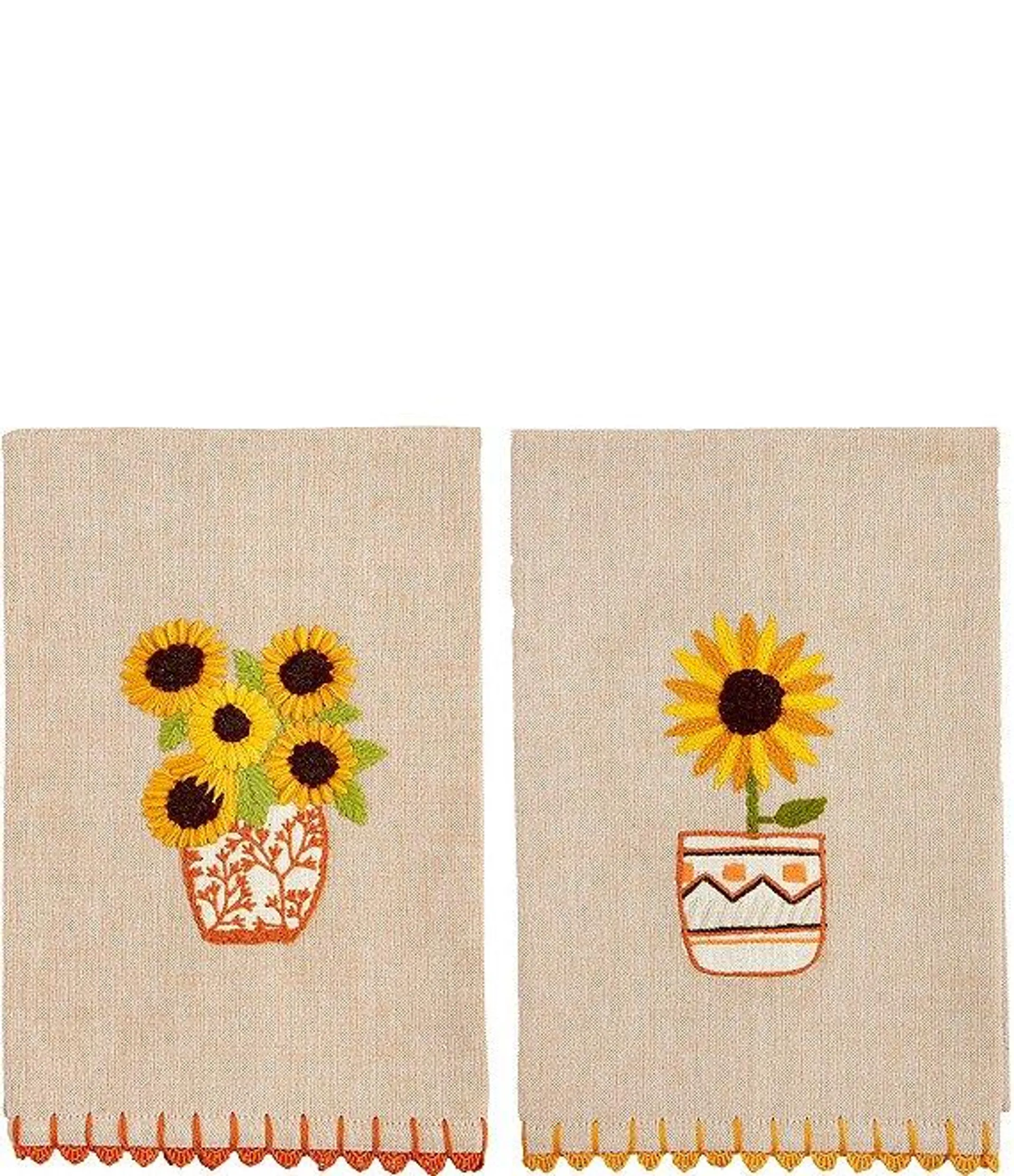 Sienna Sunflower Assorted Towels, Set of 2