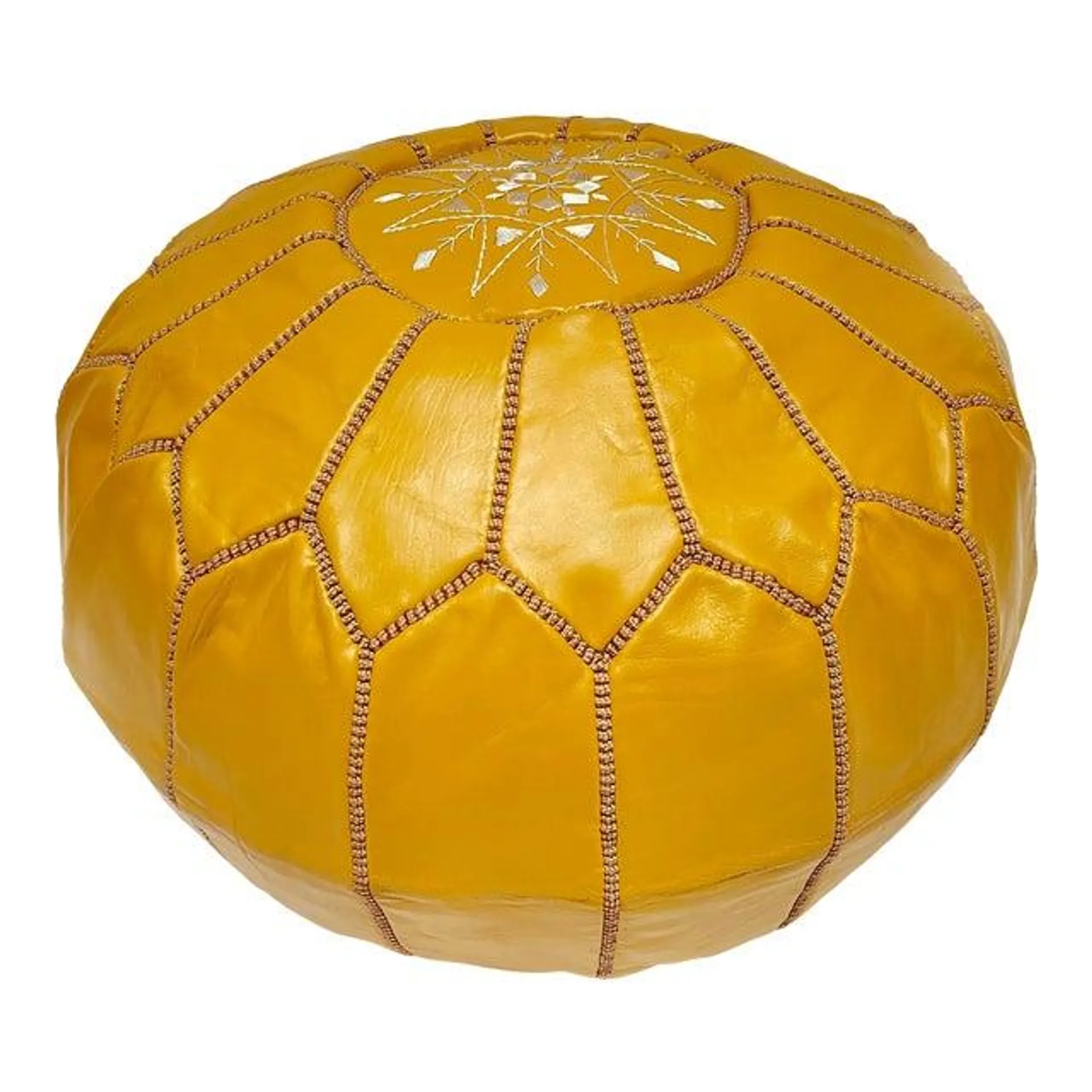 Yellow Moroccan Pouf Cover