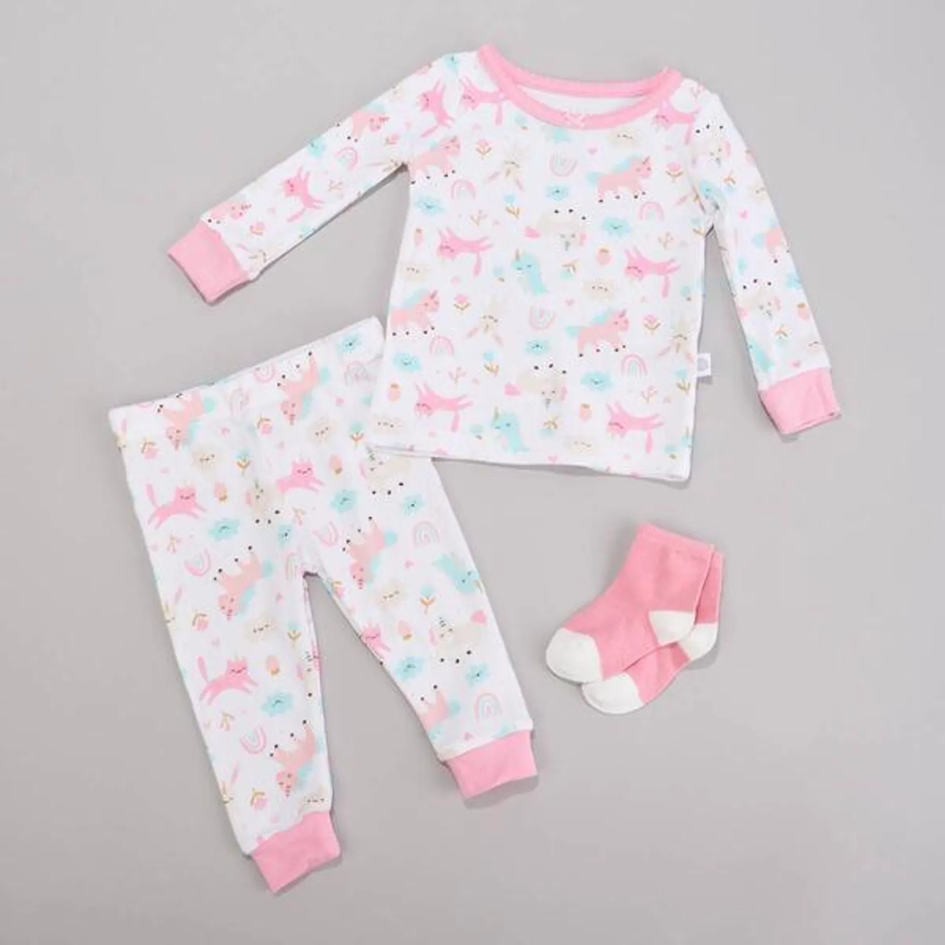 Baby Girl (12-24M) Sleep On It® Unicorn Snug Pajama Set w/ Crews