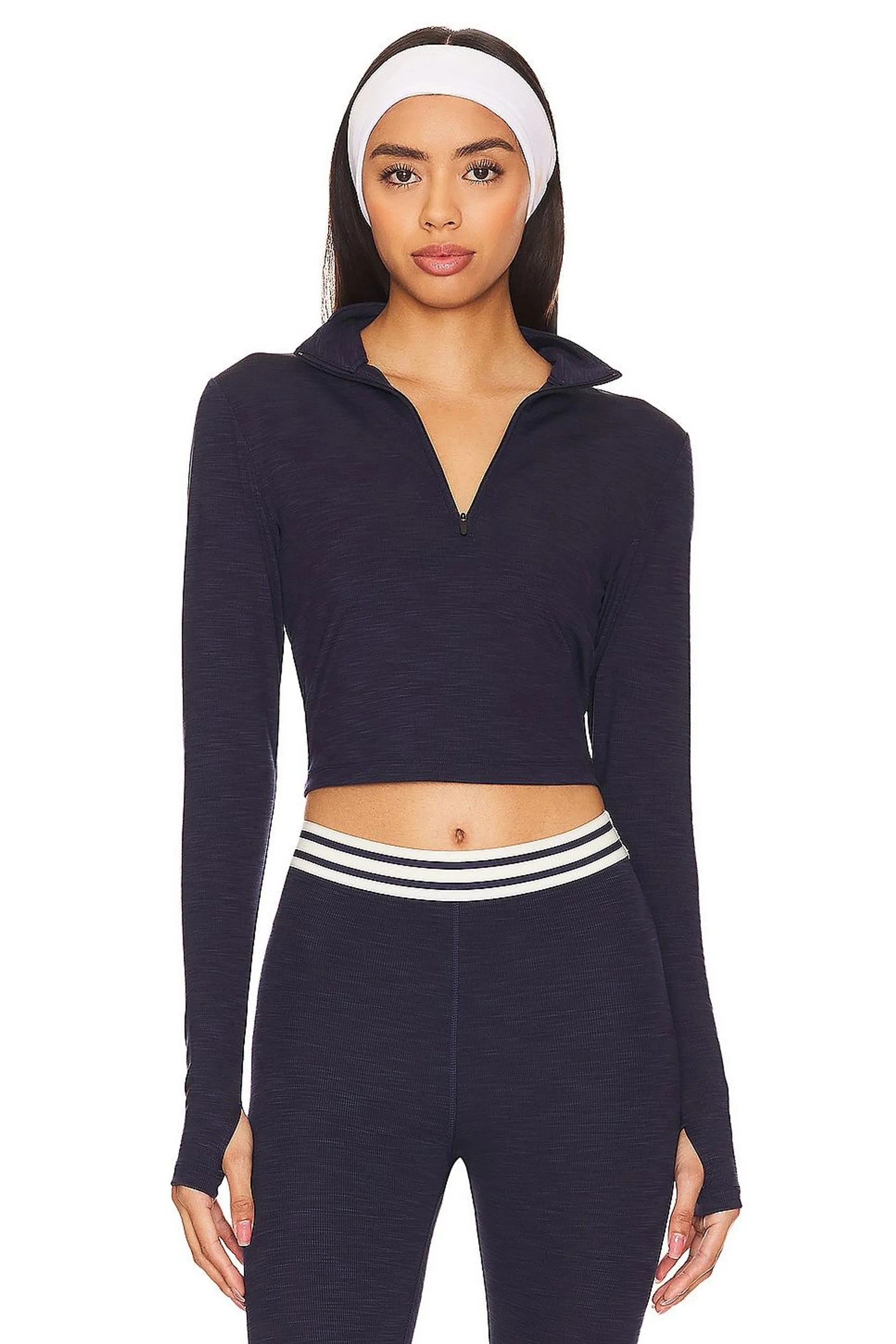 Stevie Active Rib Half Zip Top