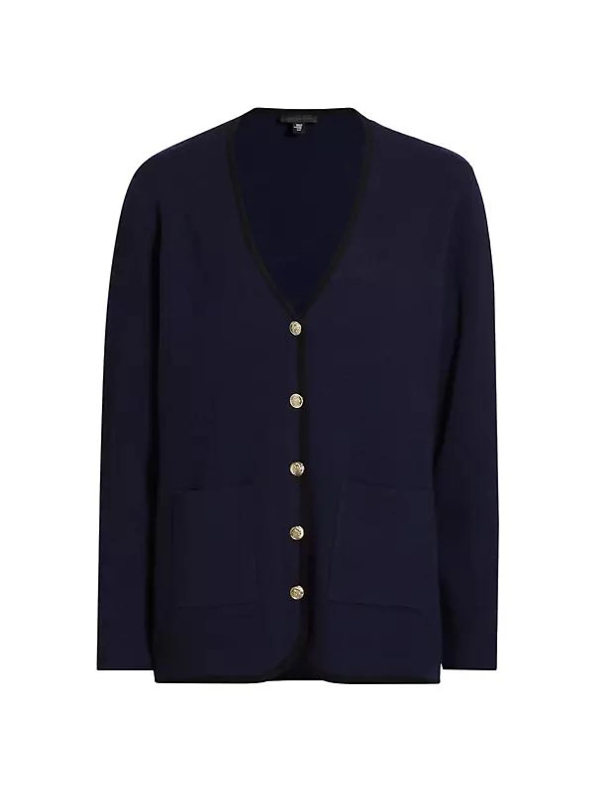 Contrast Cashmere Tipped Blazer