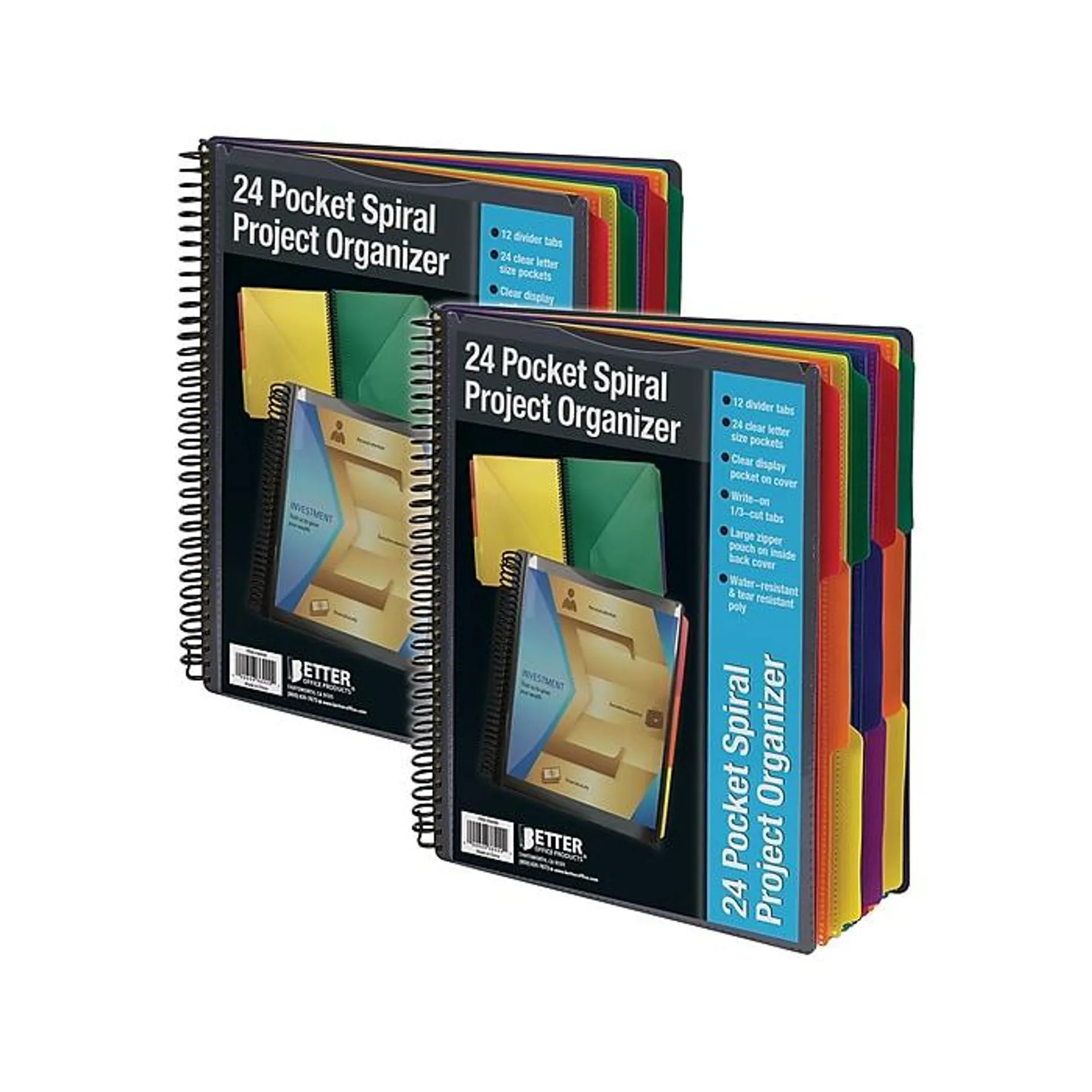 Better Office 24-Pocket Poly Project Folder,