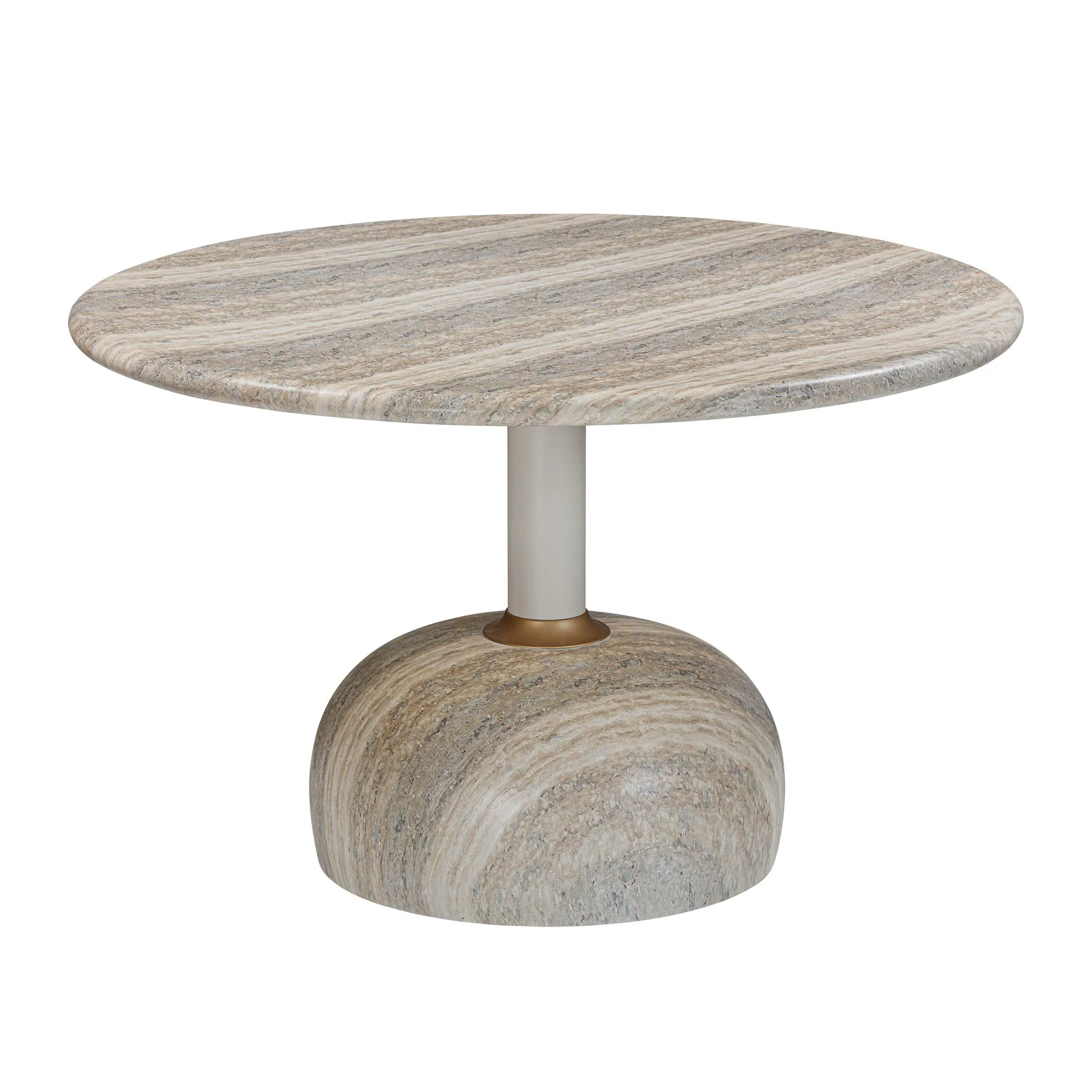 Omaha Concrete Faux Travertine Indoor / Outdoor 48" Round Dining Table