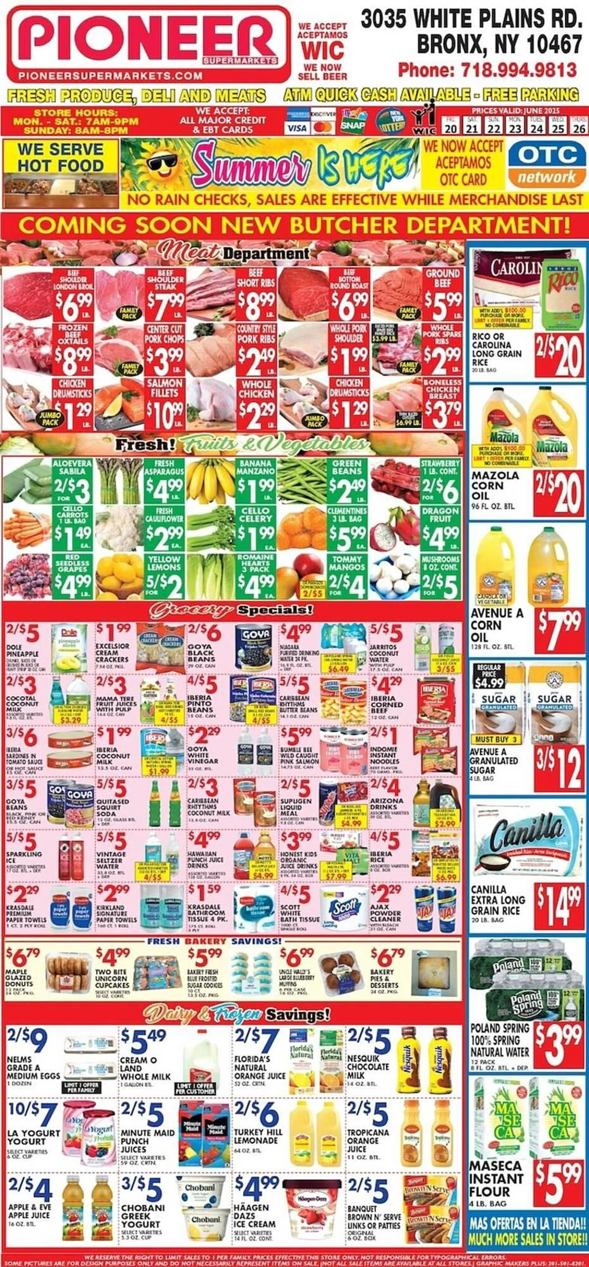 Weekly ad Pioneer Supermarkets Weekly Ad from June 22 to June 28 2025 - Page 1