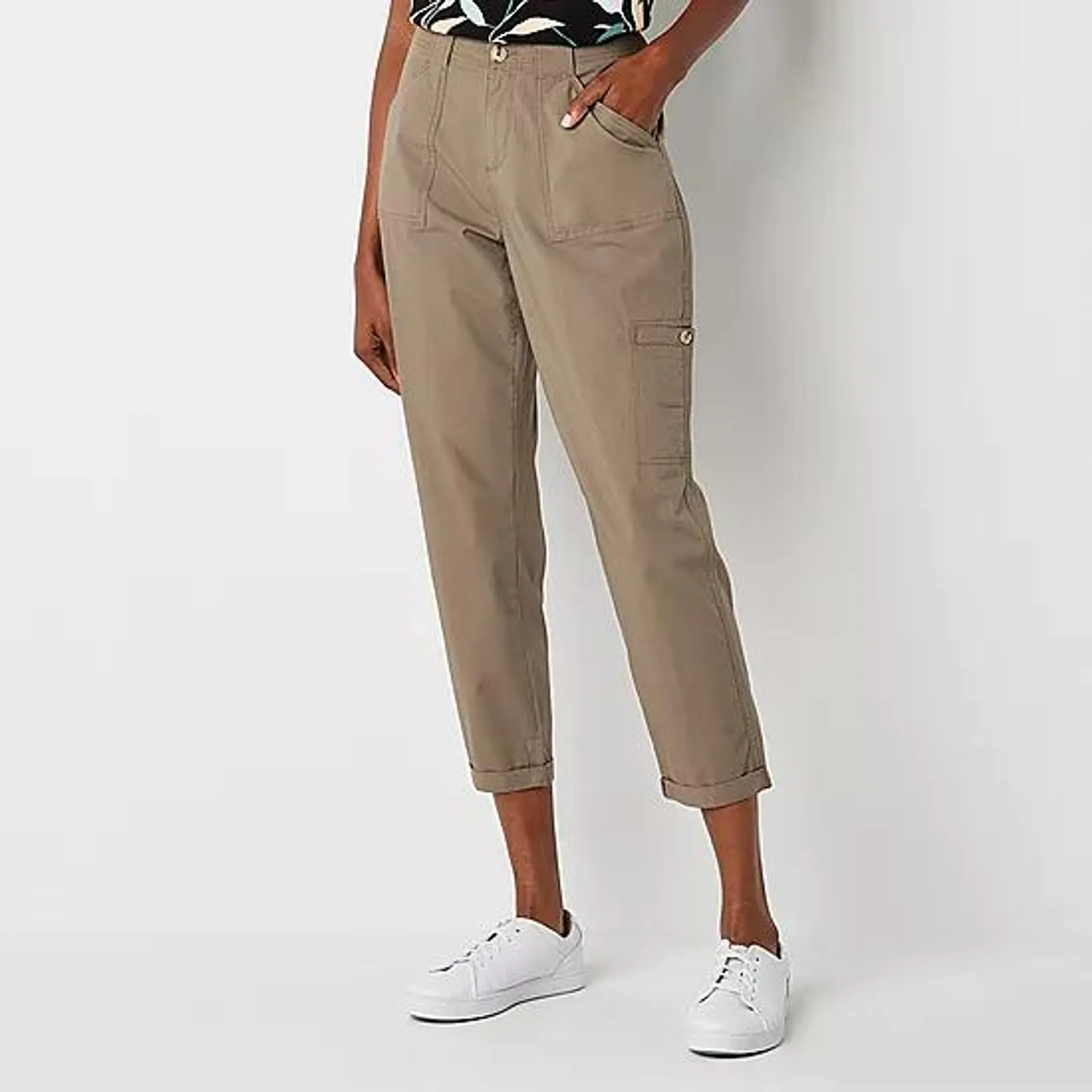 Liz Claiborne Mid Rise Cropped Pants