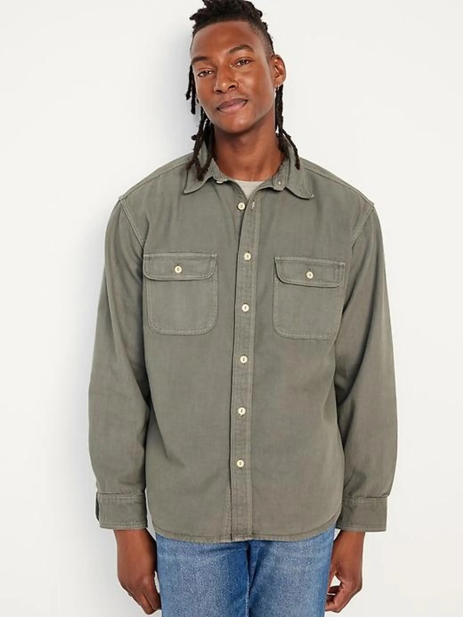 Regular-Fit Non-Stretch Utility Shirt