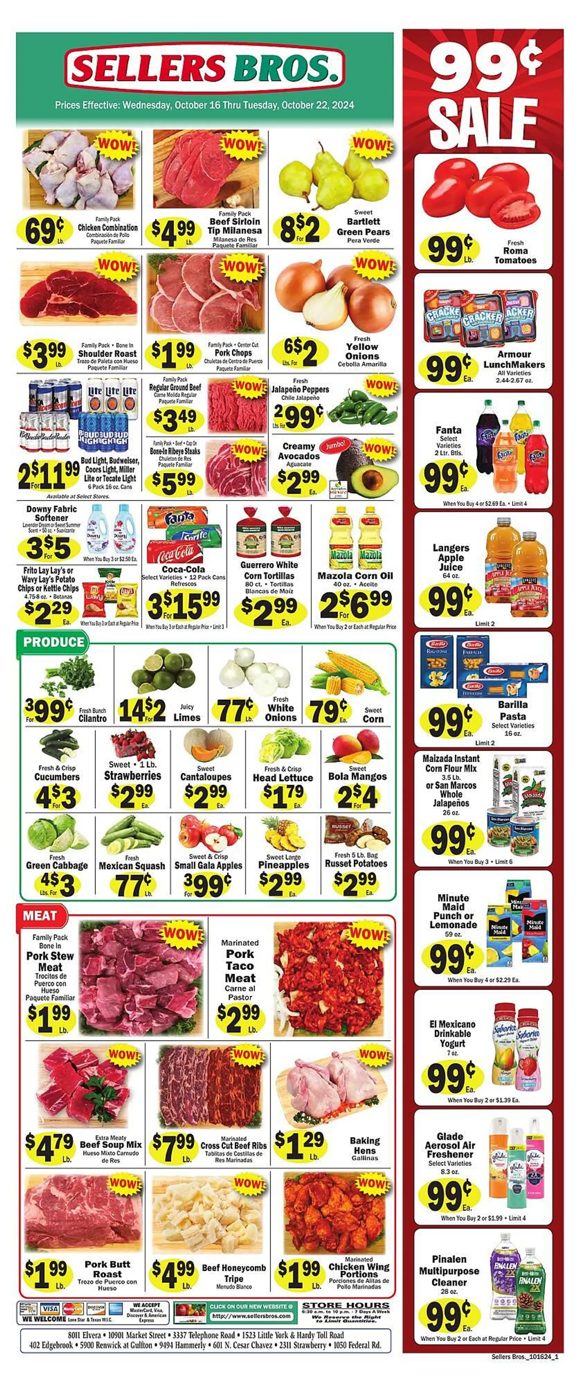 Sellers Bros Weekly Ad - 1