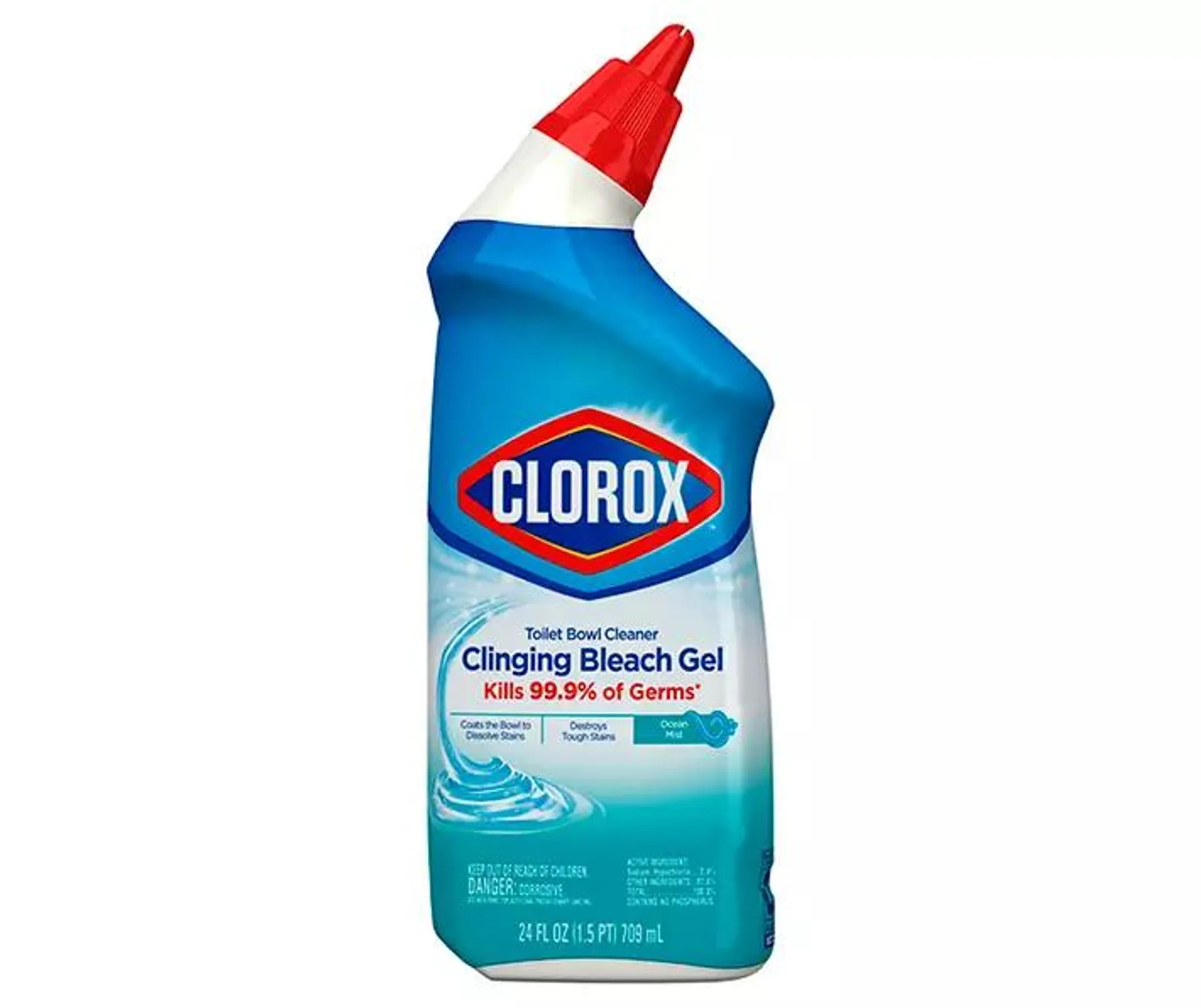 Clinging Bleach Gel Toilet Bowl Cleaner, 24 Oz.