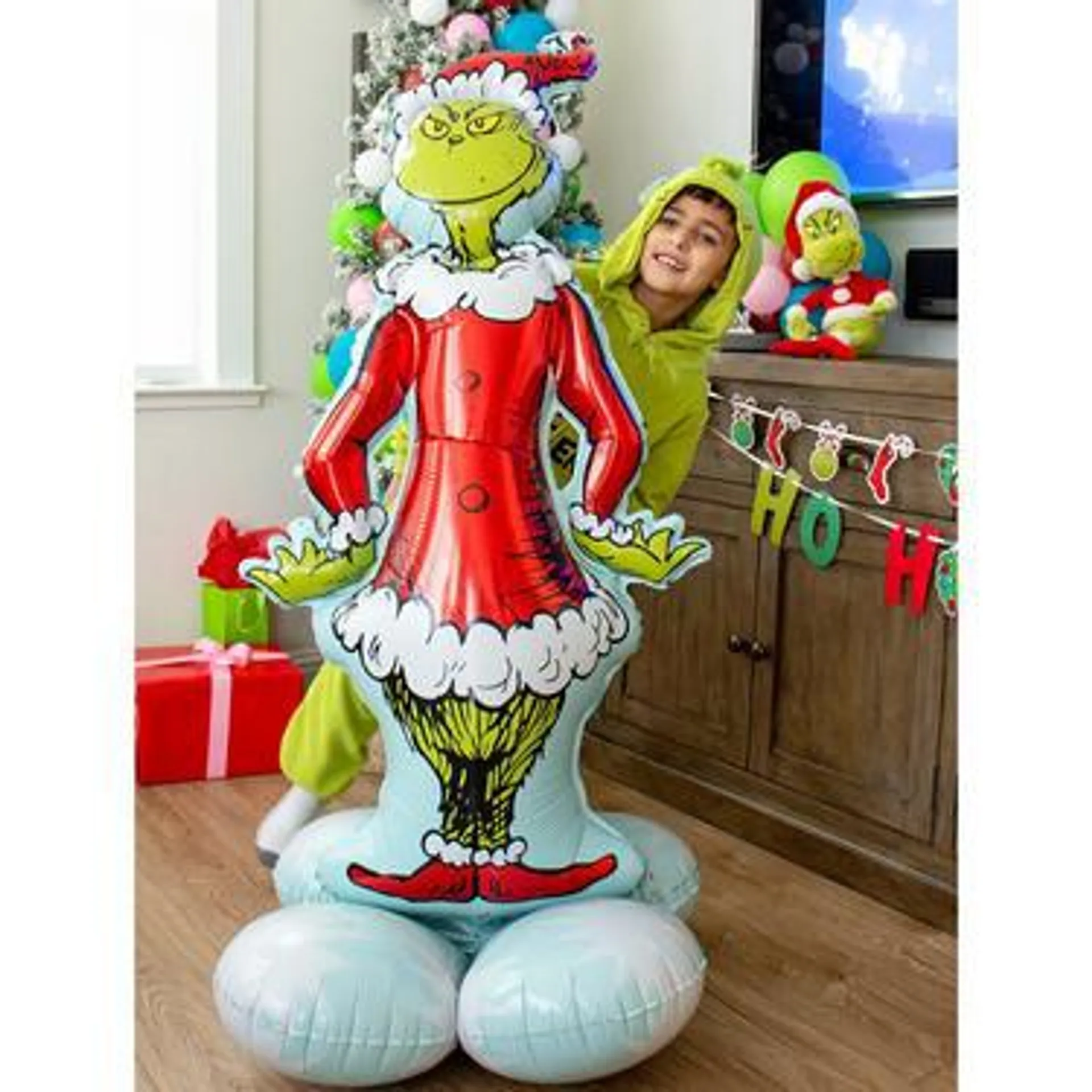 AirLoonz Christmas Grinch Foil Balloon, 59in - Dr. Seuss How the Grinch Stole Christmas