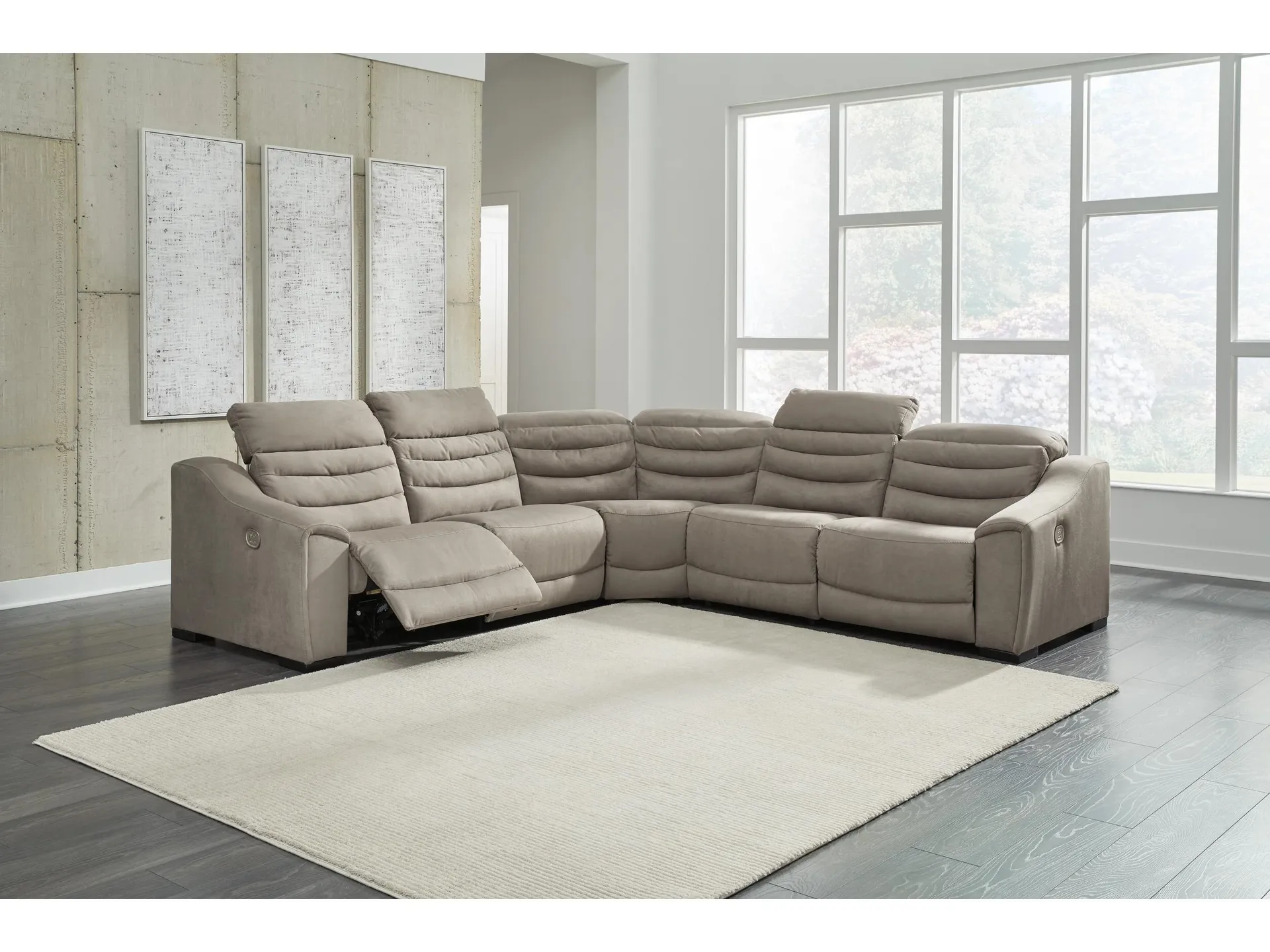 Next-Gen Gaucho 5-Piece Dual Power Reclining Modular Sectional with 4 Reclining Seats