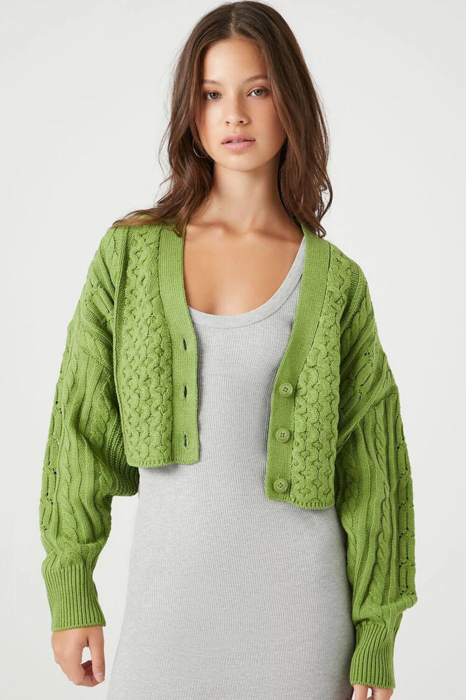 Batwing-Sleeve Cardigan Sweater