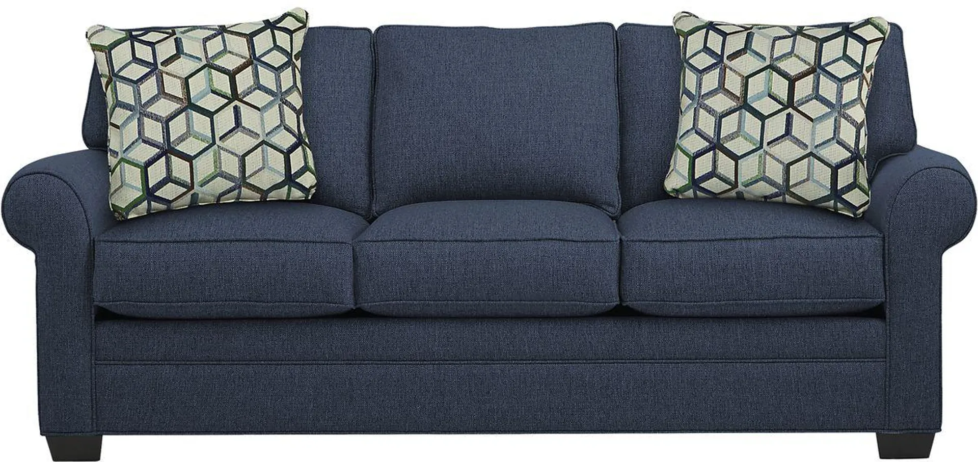 Cindy Crawford Bellingham Midnight Blue Textured Premium Sleeper Sofa