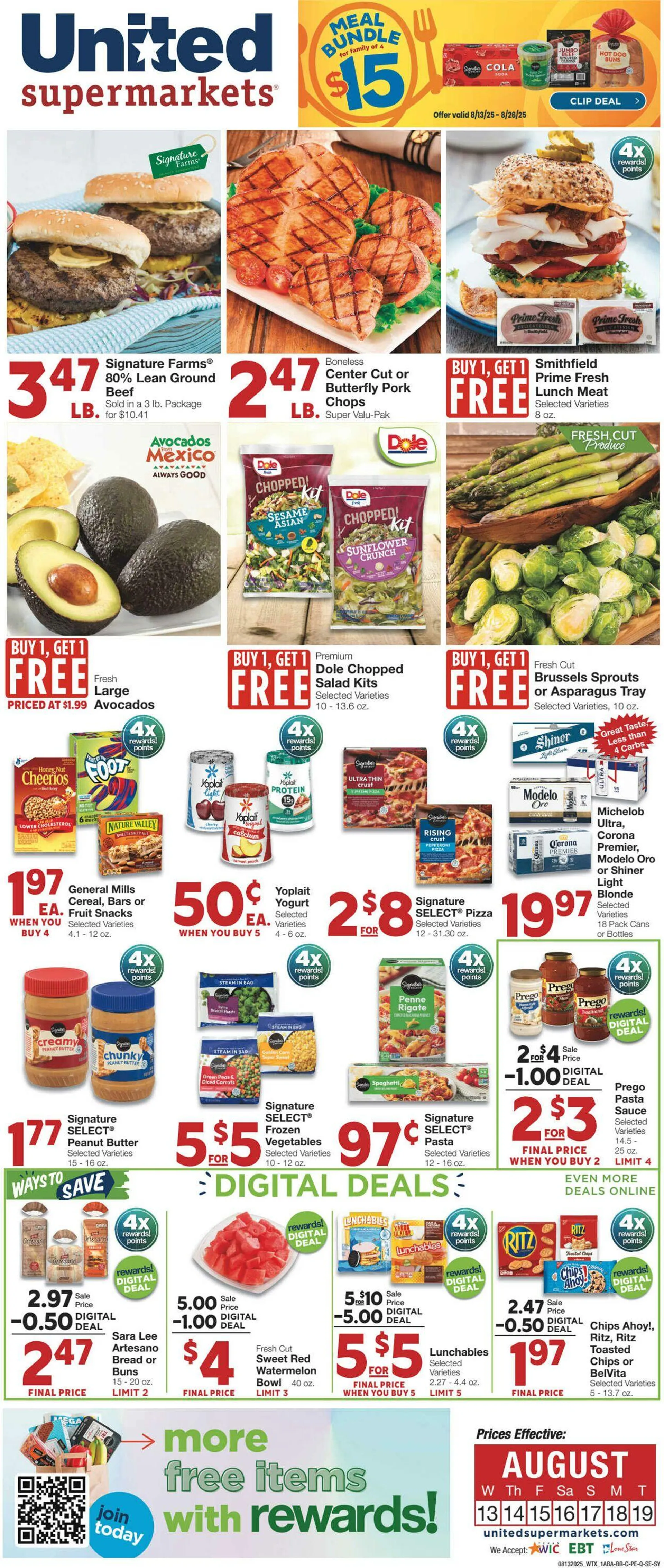 Weekly ad United Supermarkets Current weekly ad from August 12 to August 19 2025 - Page 1