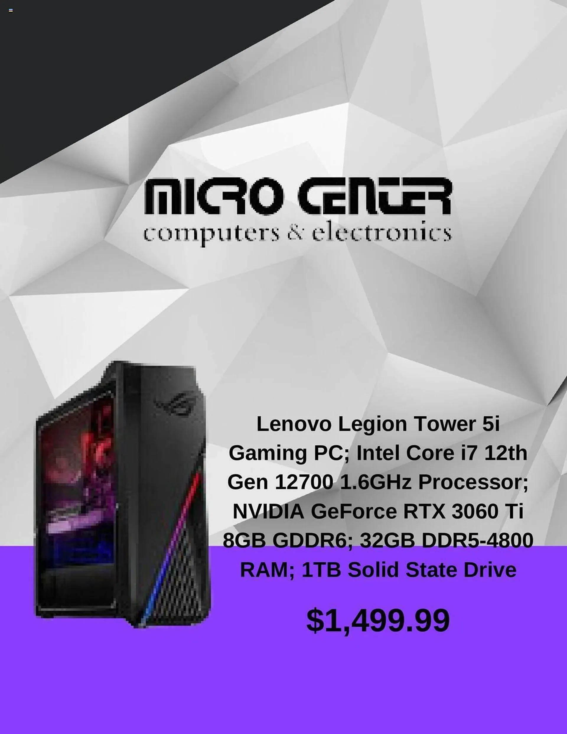Micro Center Weekly Ad - 1