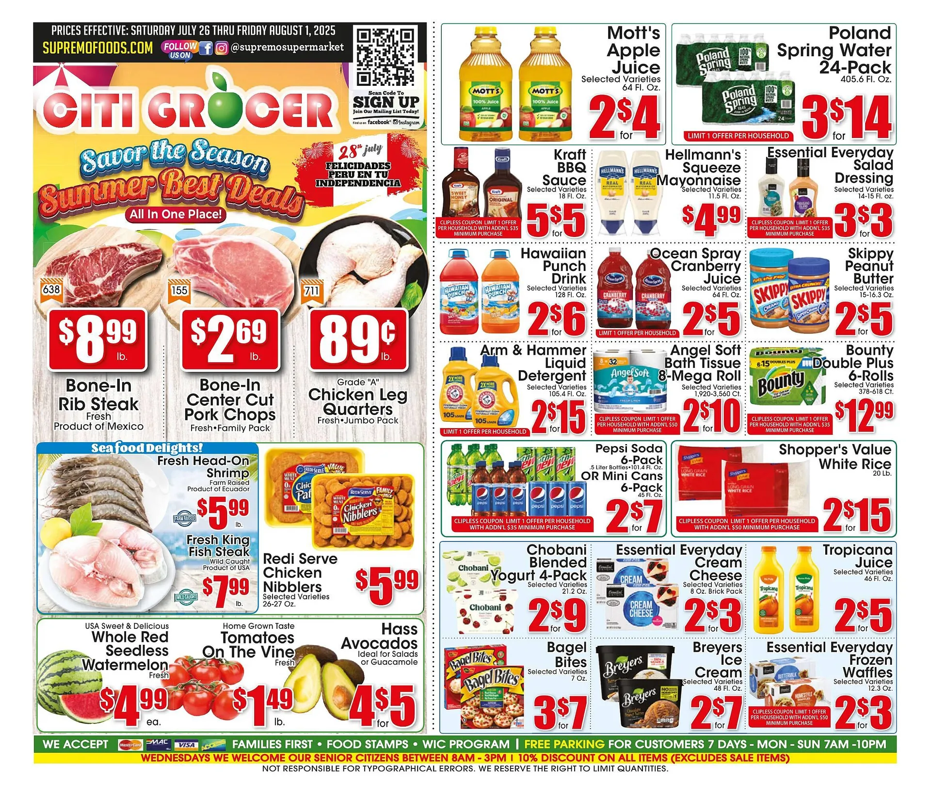 Weekly ad Supremo Foods Inc Weekly Ad from July 26 to August 1 2025 - Page 1