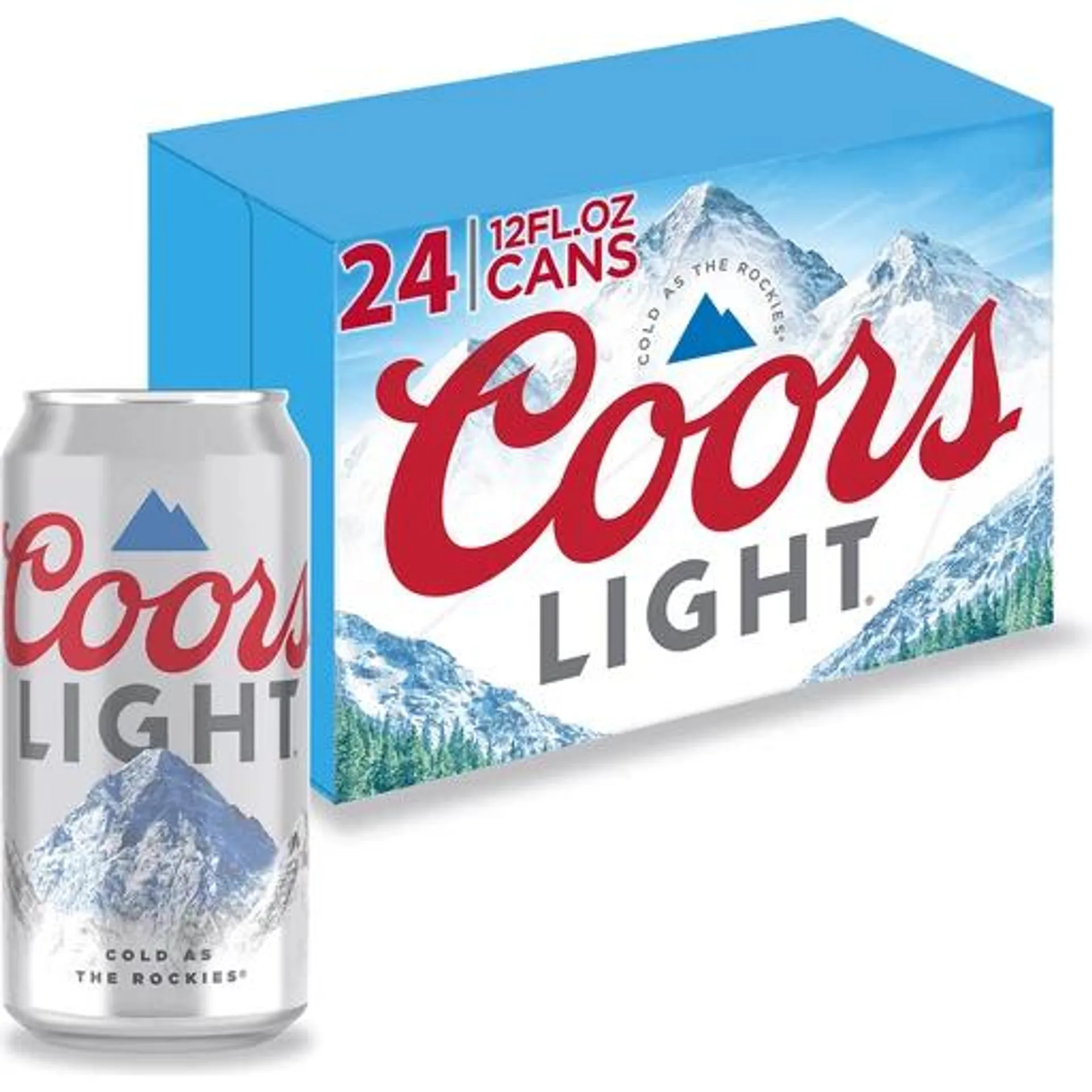 Coors Light Lager Beer, 24 Pack, 12 fl. oz. Cans, 4.2% ABV