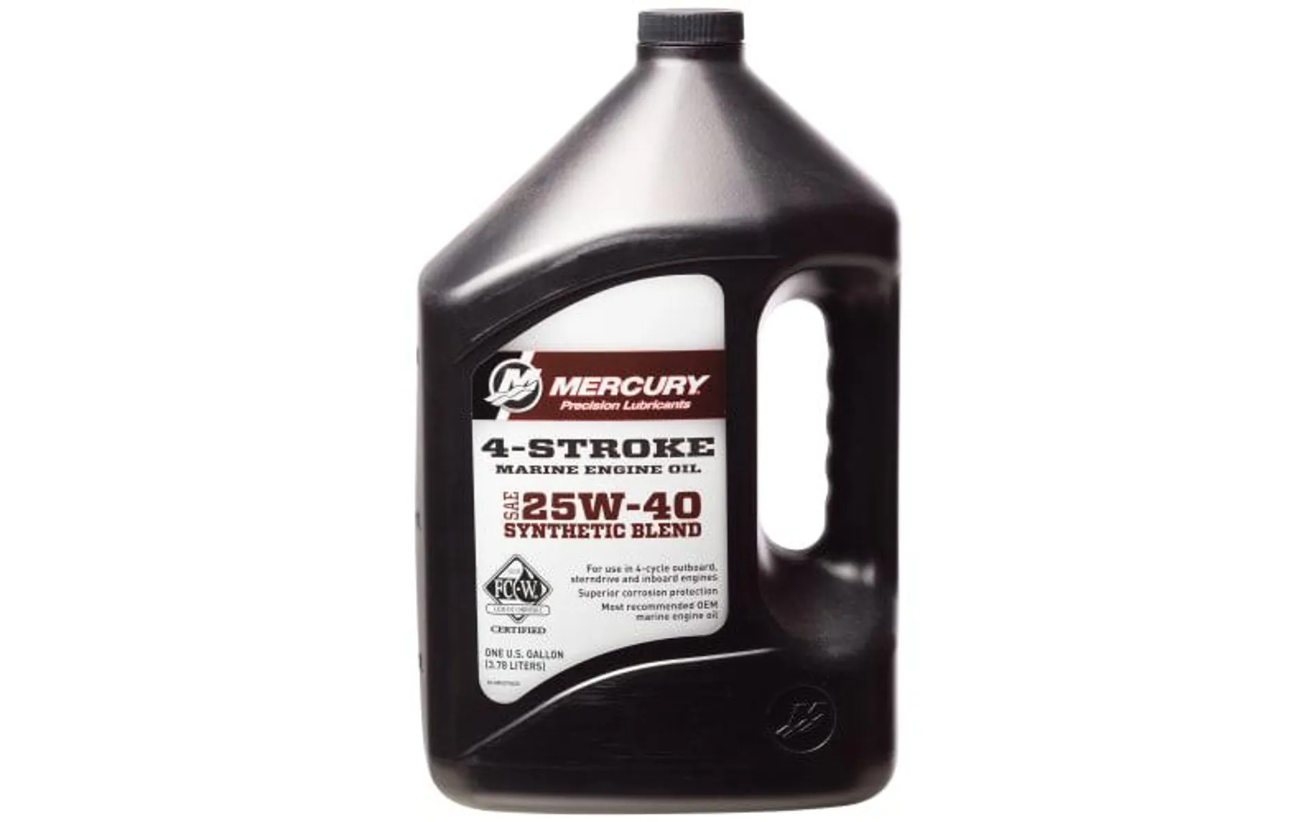 Mercury Marine 4-Stroke 25W40 Synthetic Blend Marine Engine Oil - 1 Gallon