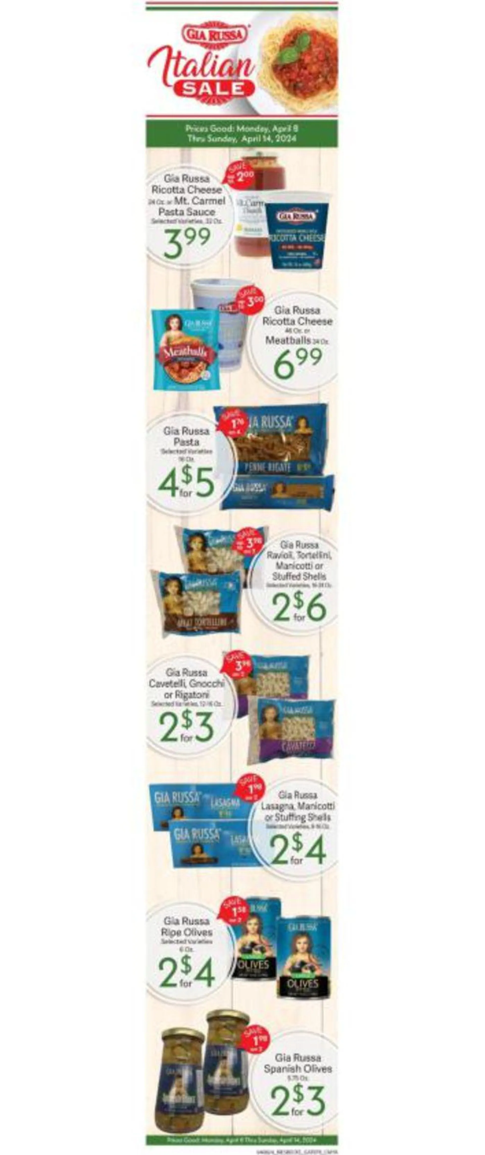 Weekly ad Italian Sale from April 8 to April 14 2024 - Page 