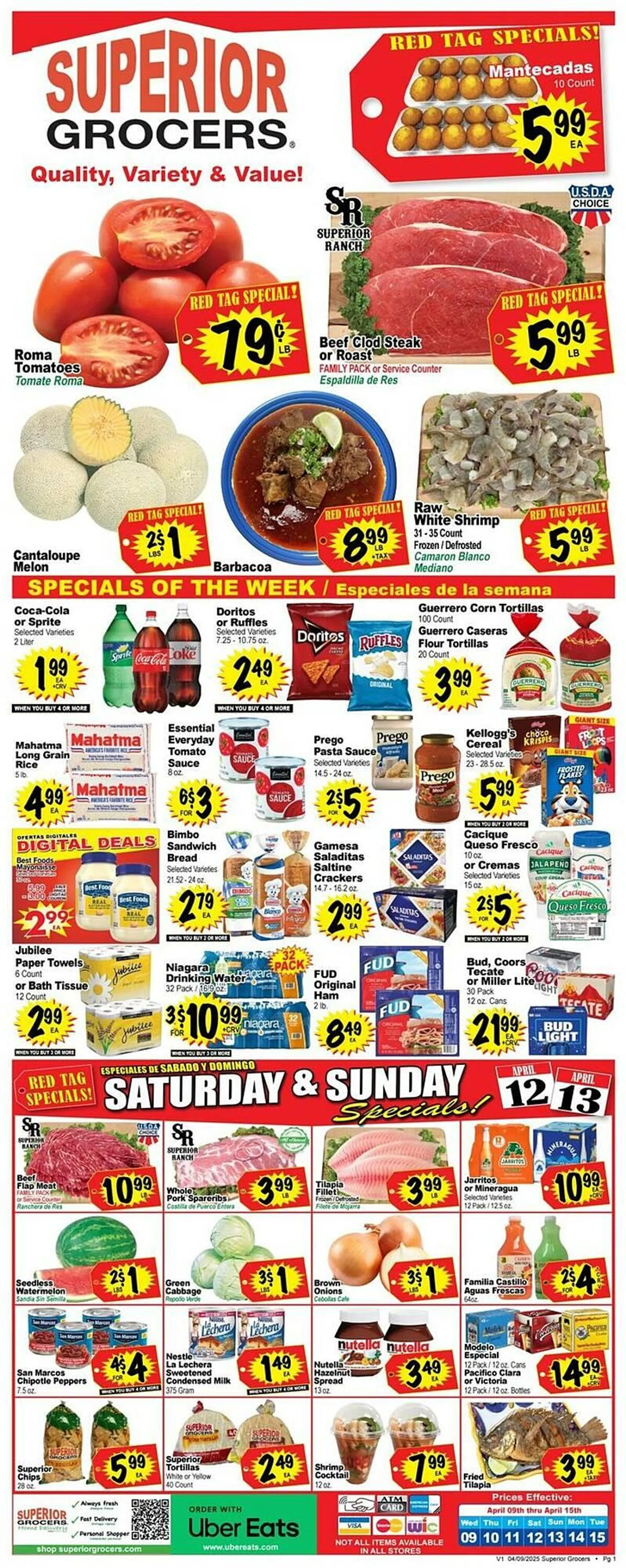 Superior Grocers Weekly Ad - 1