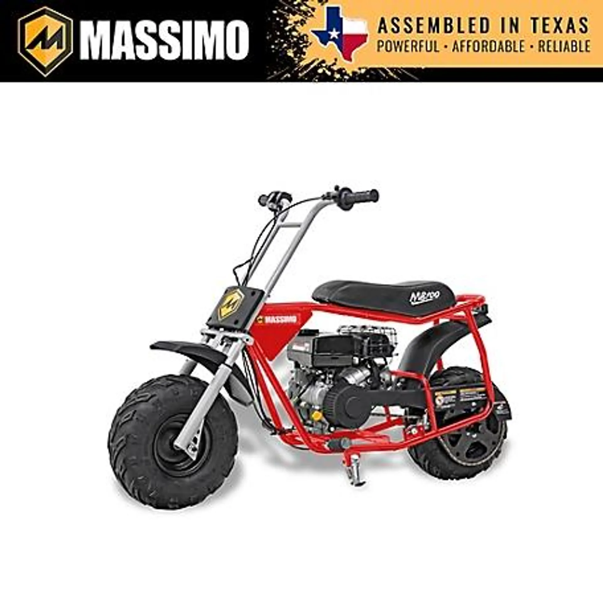 Massimo MB100 2.5 HP 79cc Gas Mini Bike Motorcycle, Black