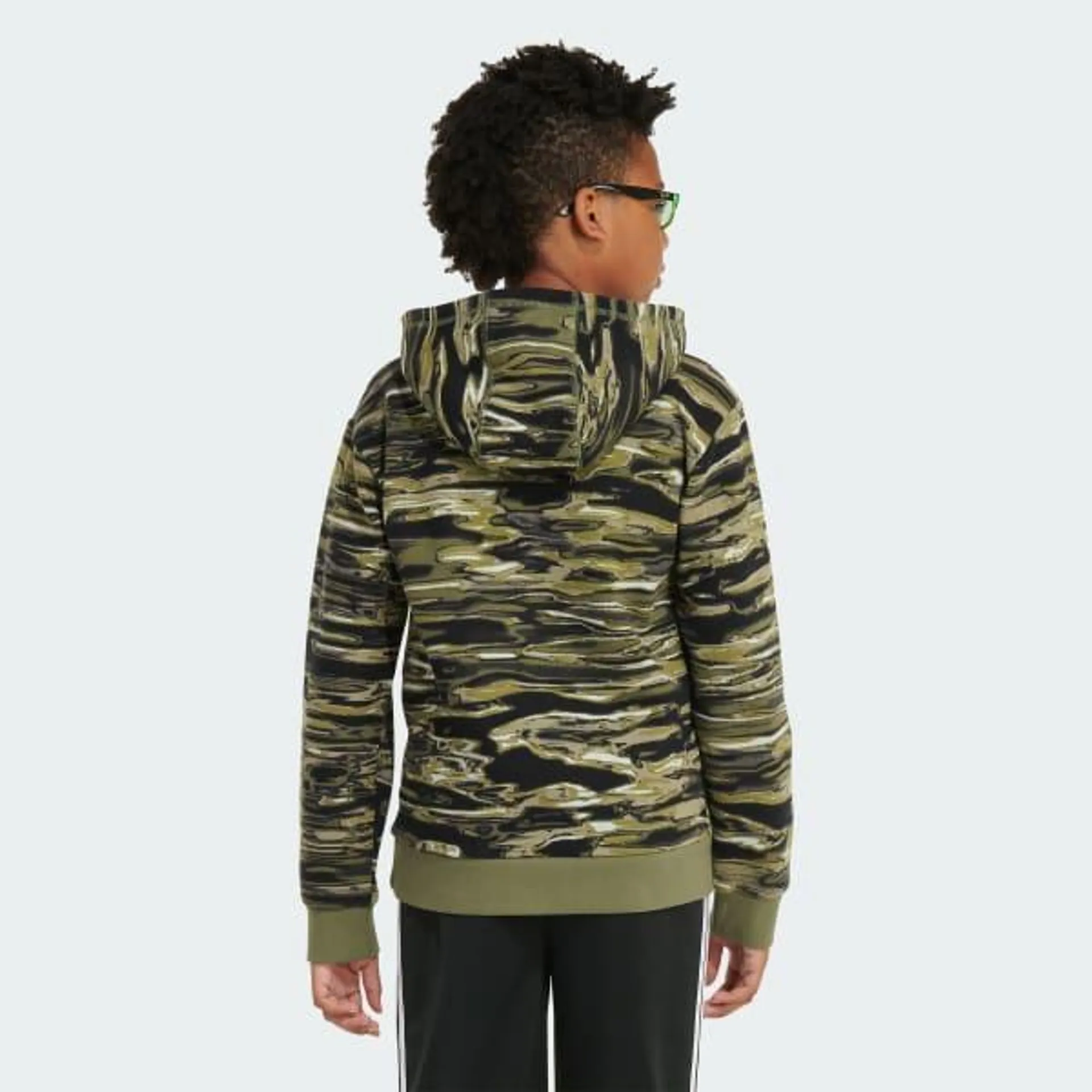 Long Sleeve Liquid Camo Printed Pullover Hoodie