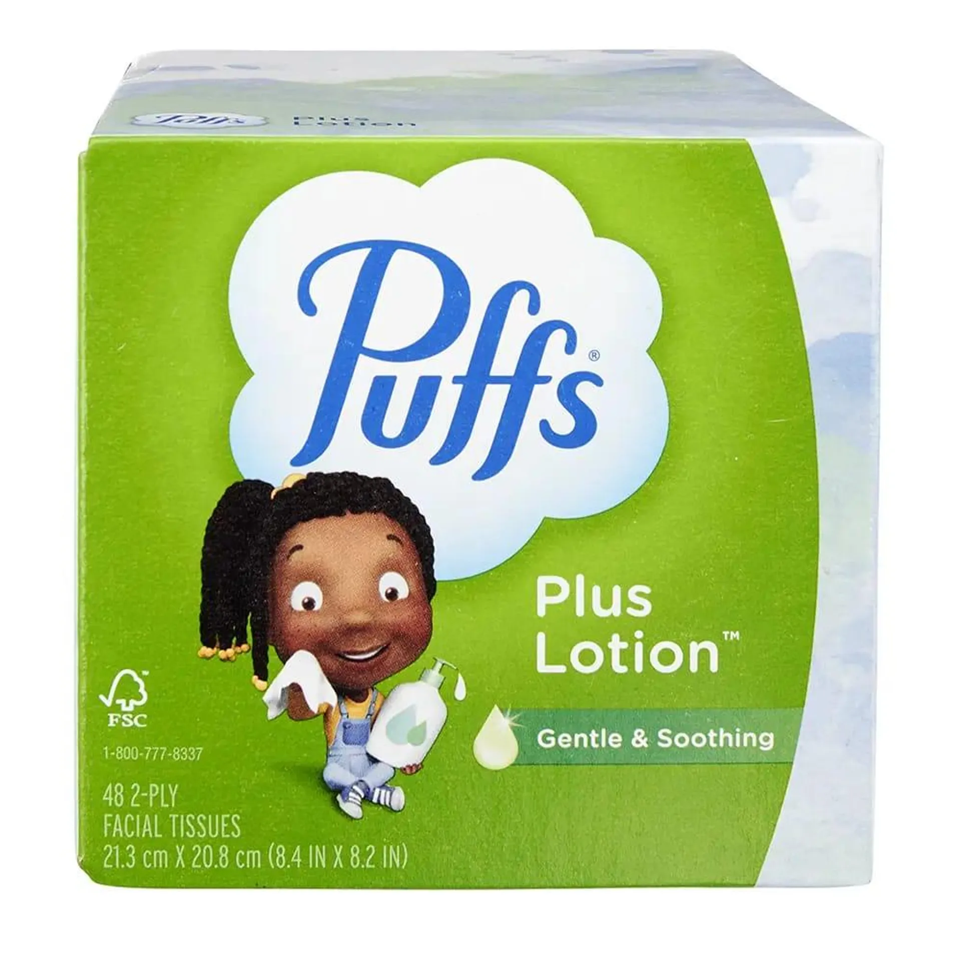 Puffs Plus Lotion 2-Ply Facial Tissues, 48 Count