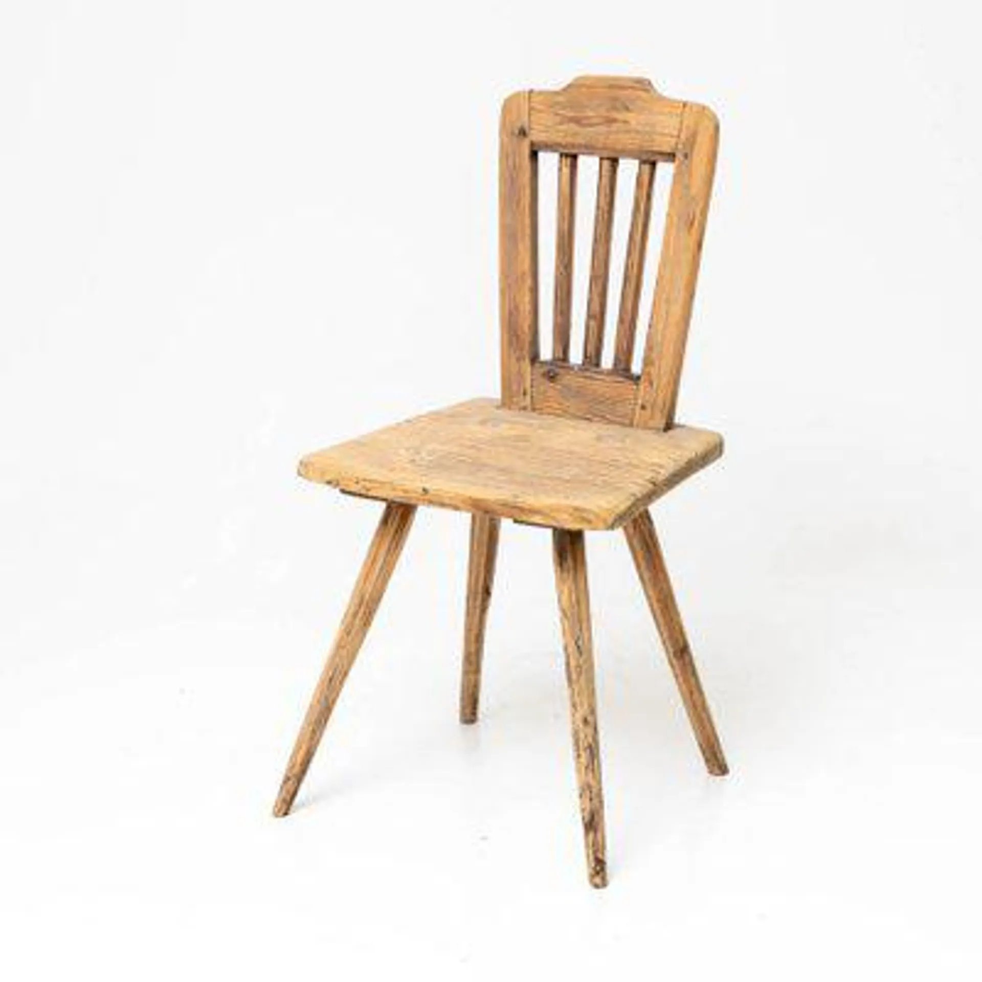 Rustic Softwood Chairs, 1800s, Set of 2