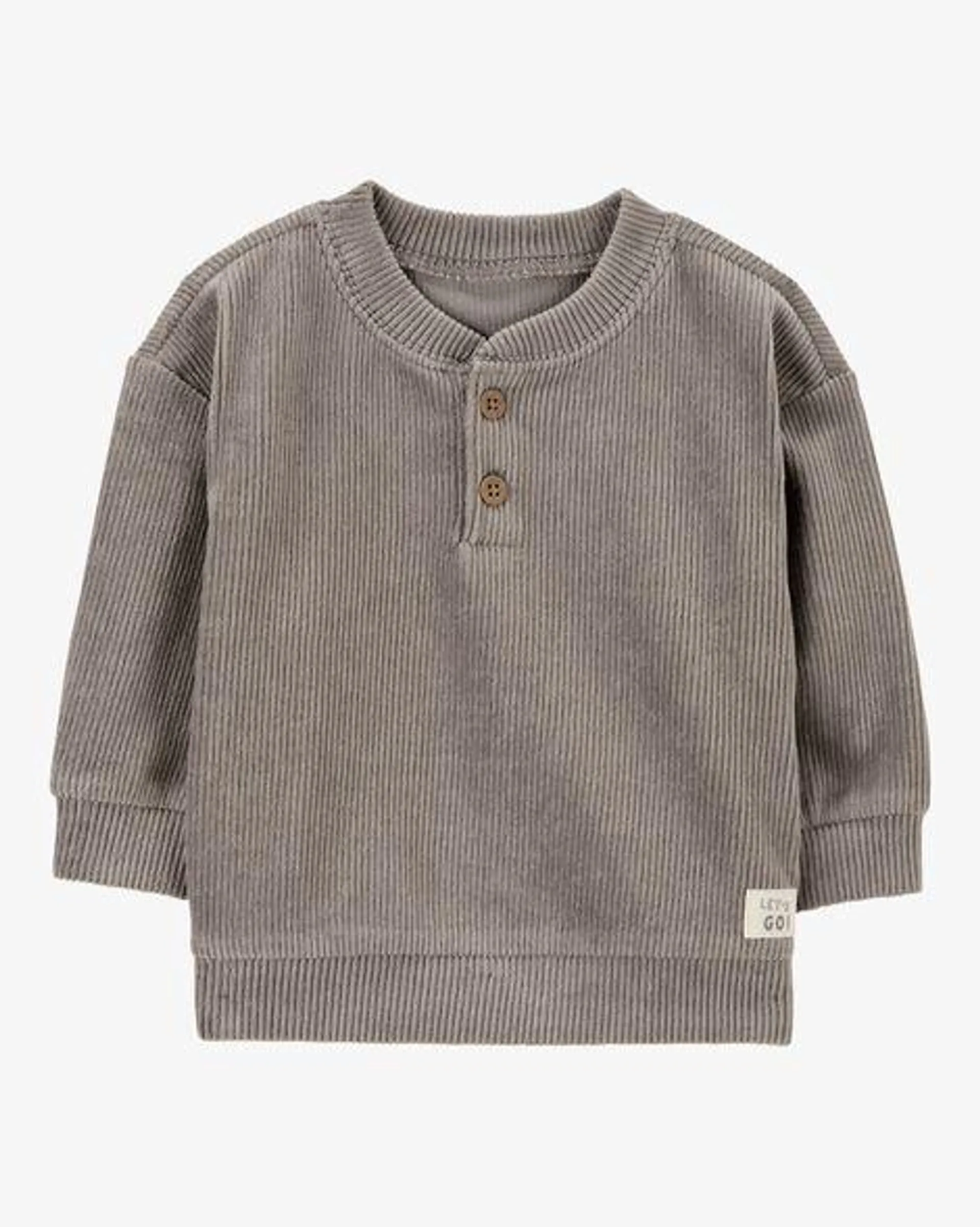 Baby Ribbed Velour Pullover