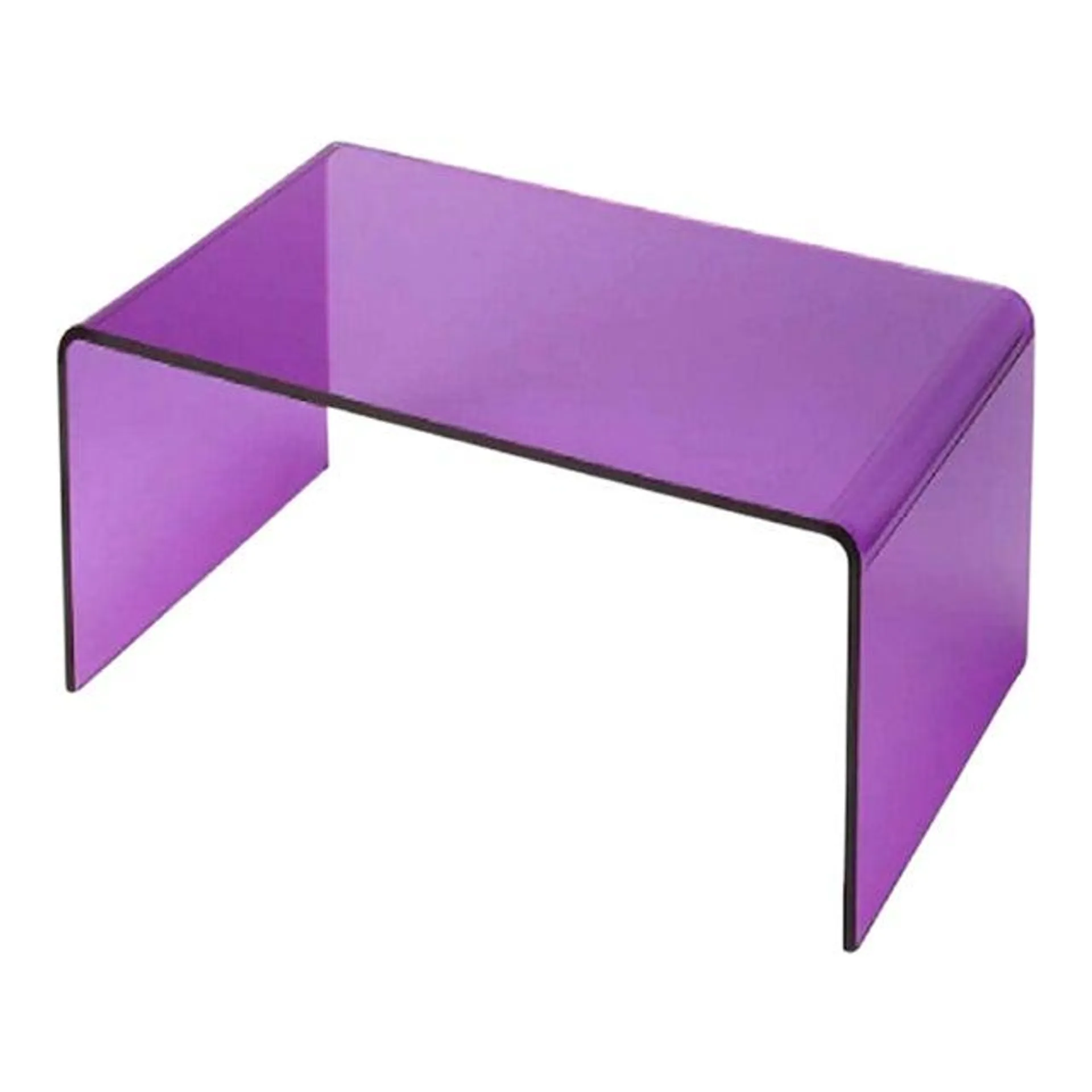 Modern Purple Acrylic Waterfall Coffee Table