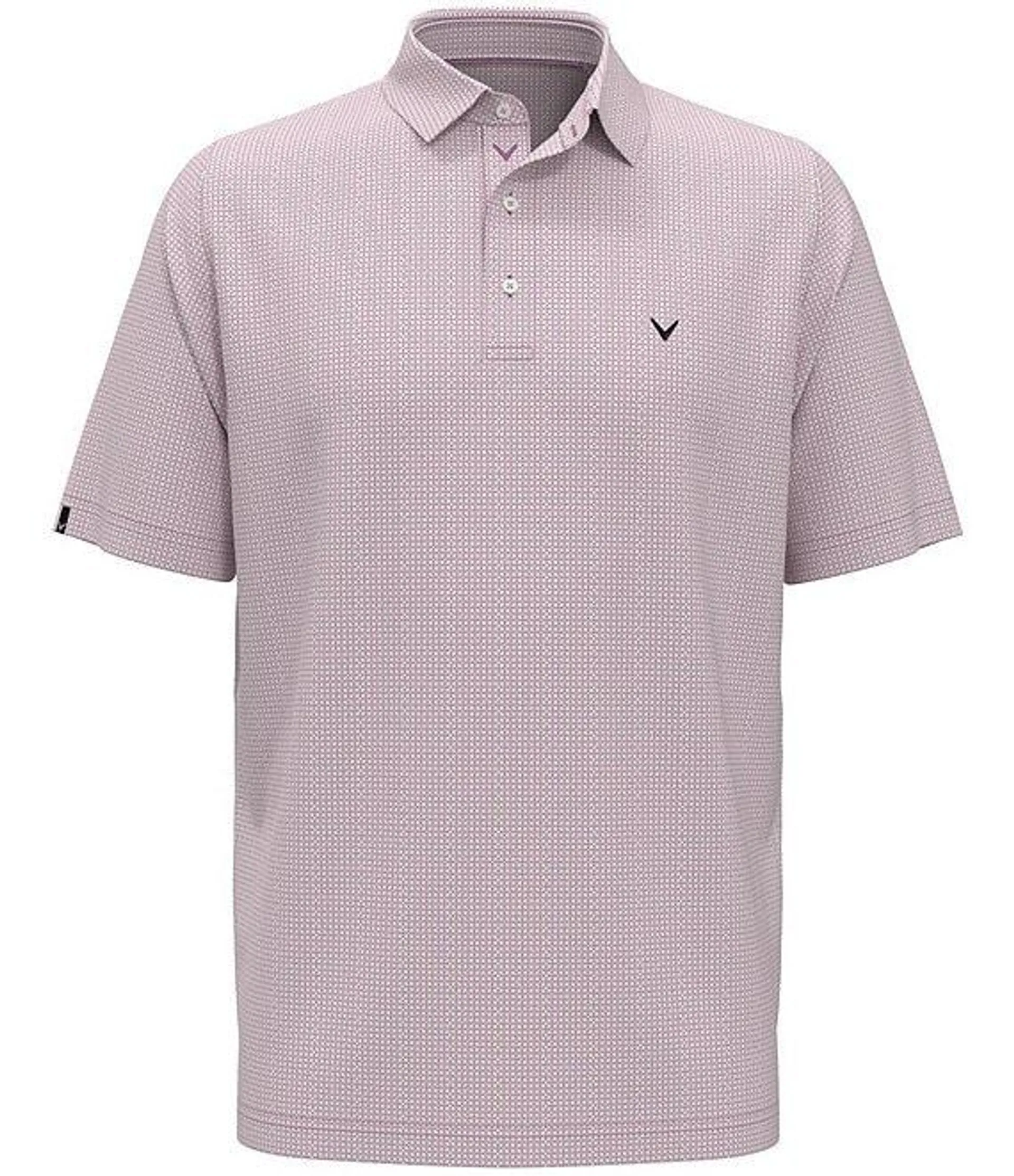 Big & Tall Chevron Foulard Print Short Sleeve Golf Polo Shirt