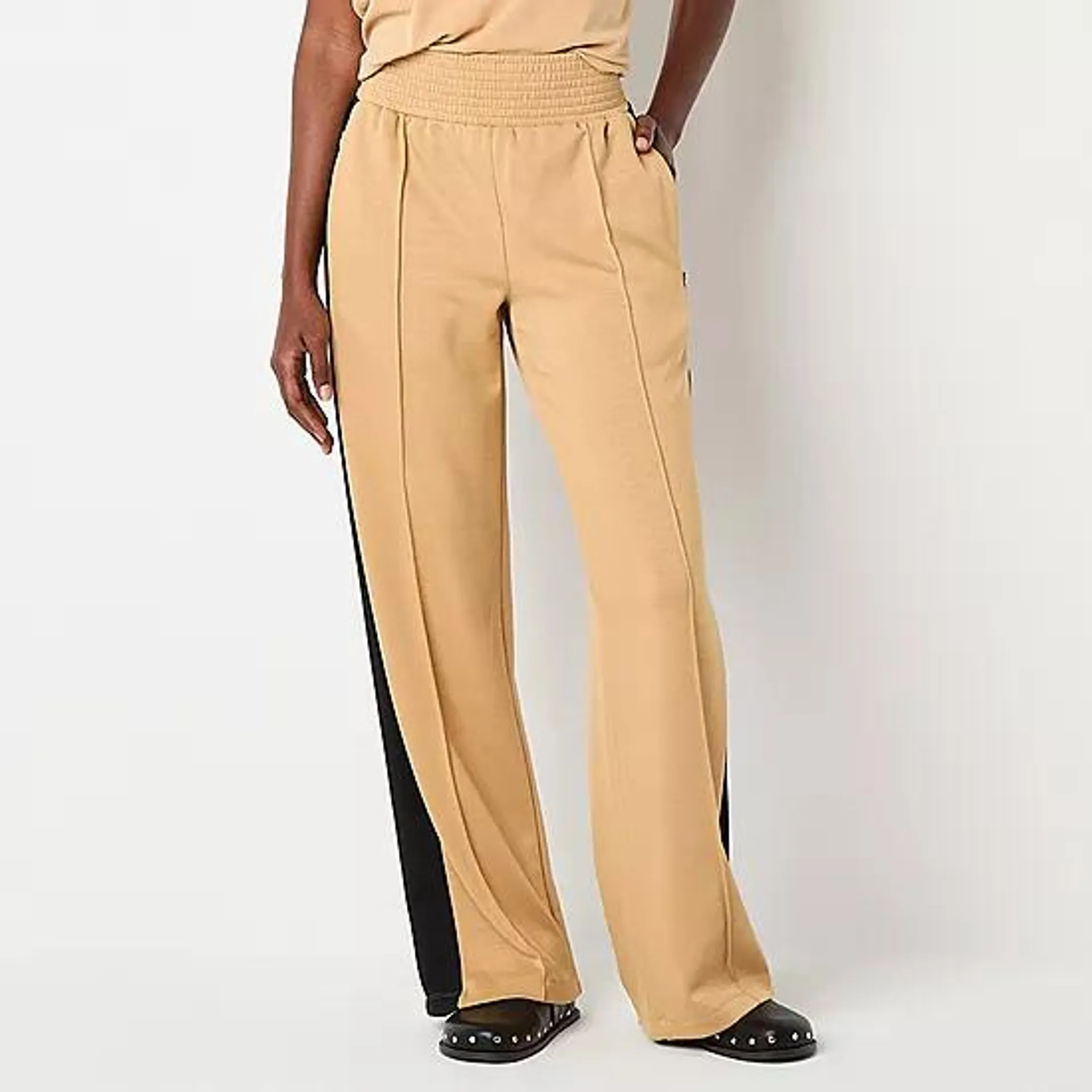 new! Stylus Womens High Rise Wide Leg Track Pant