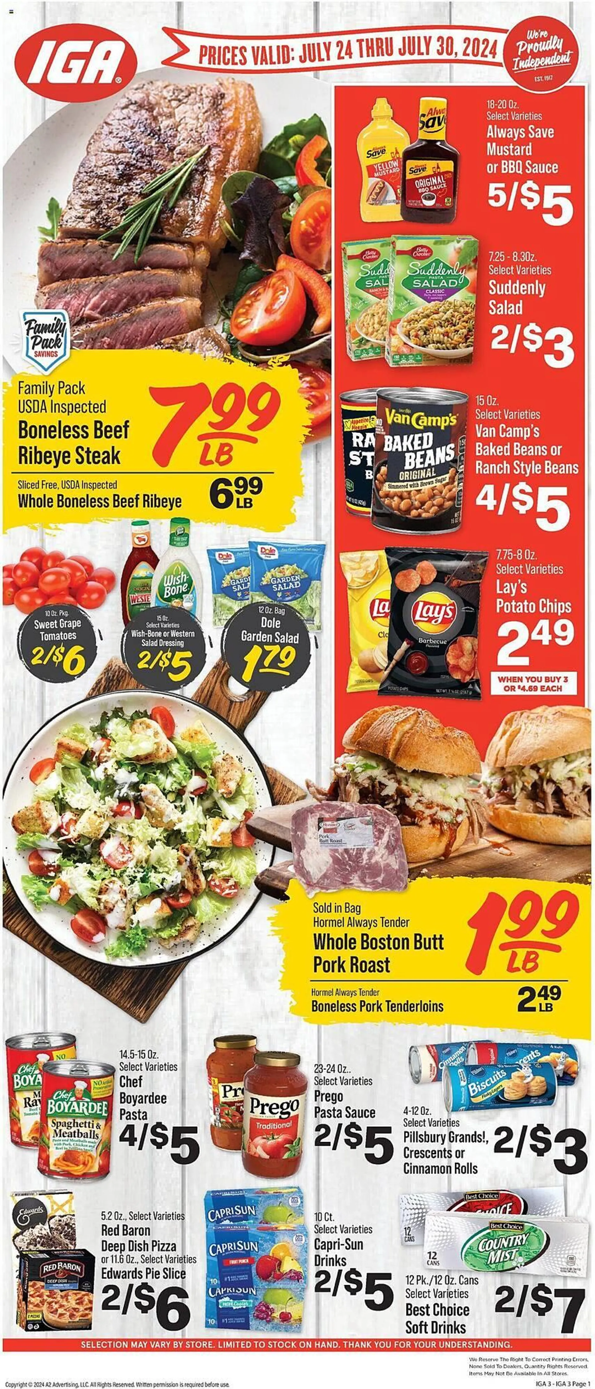 Weekly ad IGA Weekly Ad from July 24 to July 30 2024 - Page 1