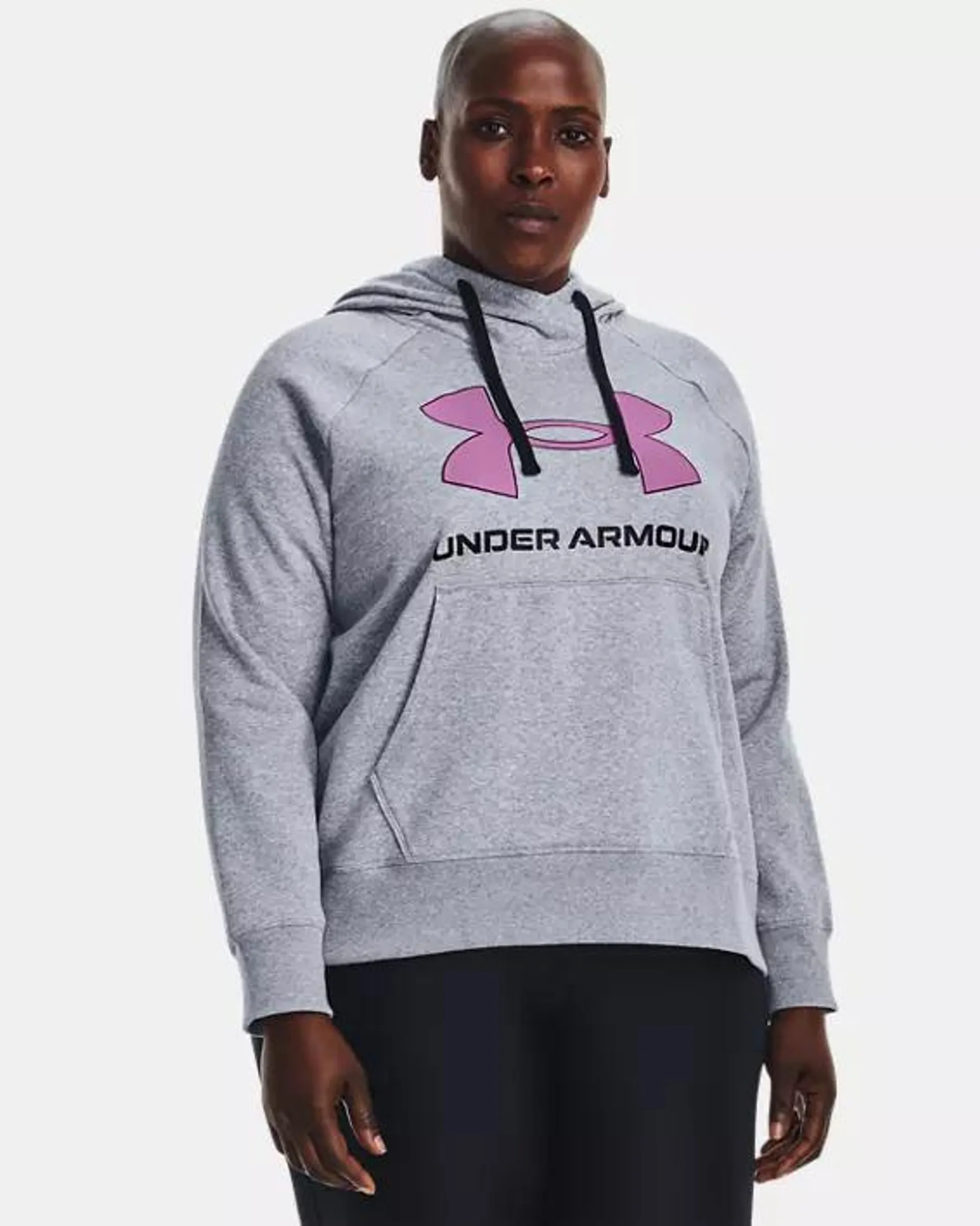 Women's UA Rival Fleece Big Logo Foil Outline Hoodie