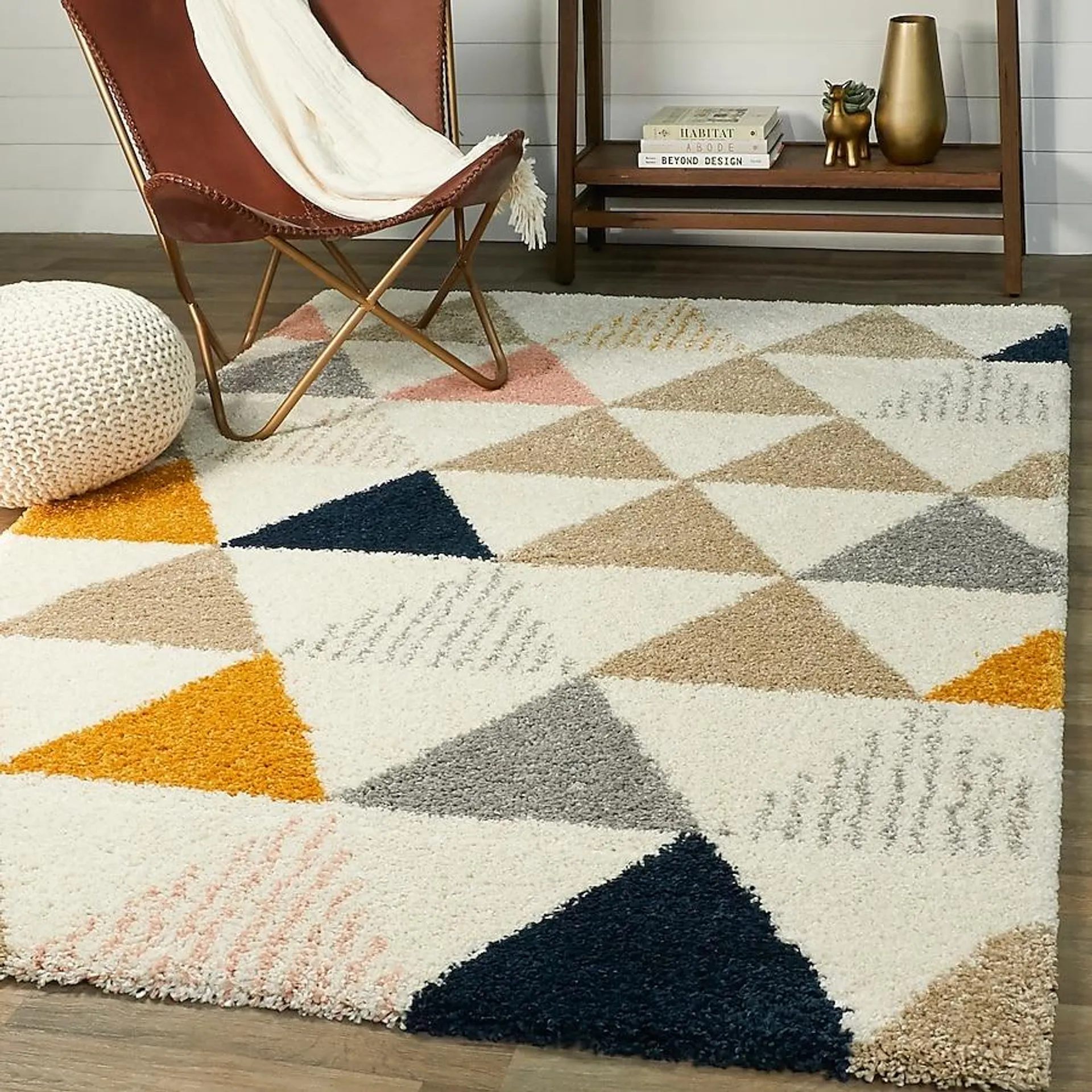 Origin 21 Modern Geo 5 X 7 (ft) Indoor Geometric Mid-century Modern Area Rug