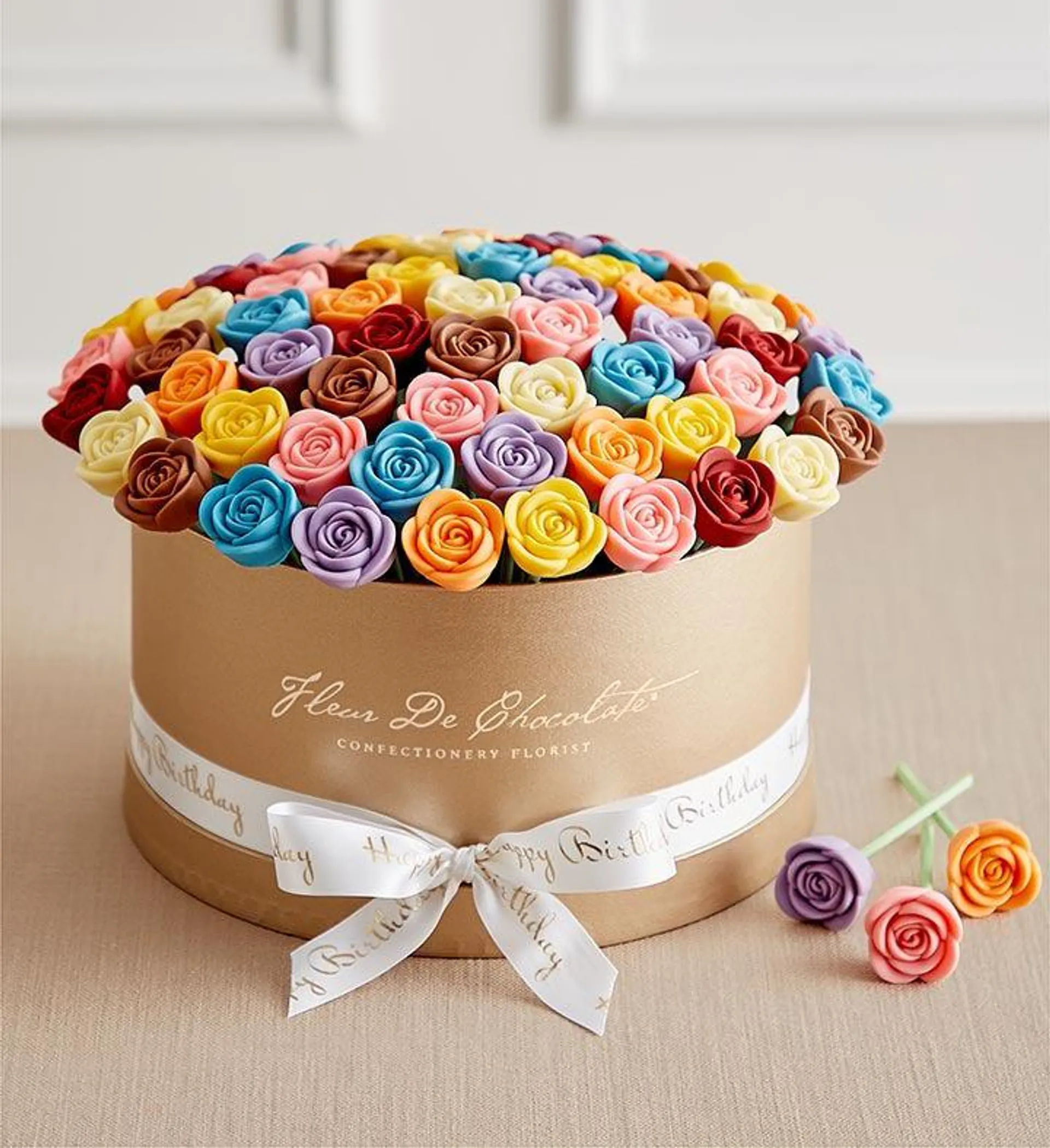 Fleur De Chocolate ® Belgian Chocolate Roses – Birthday Wishes