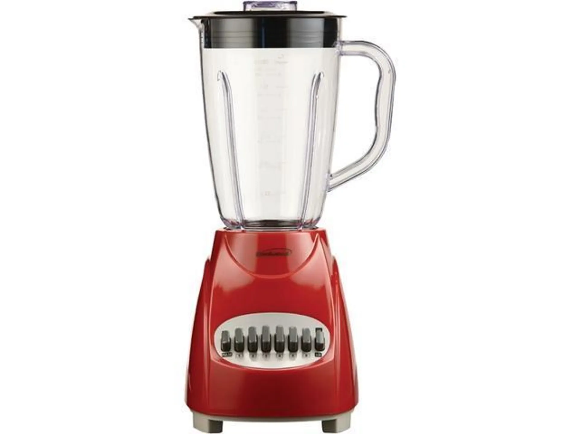 Brentwood Appliances JB-220R 50-Ounce 12-Speed + Pulse Electric Blender with Plastic Jar (Red)