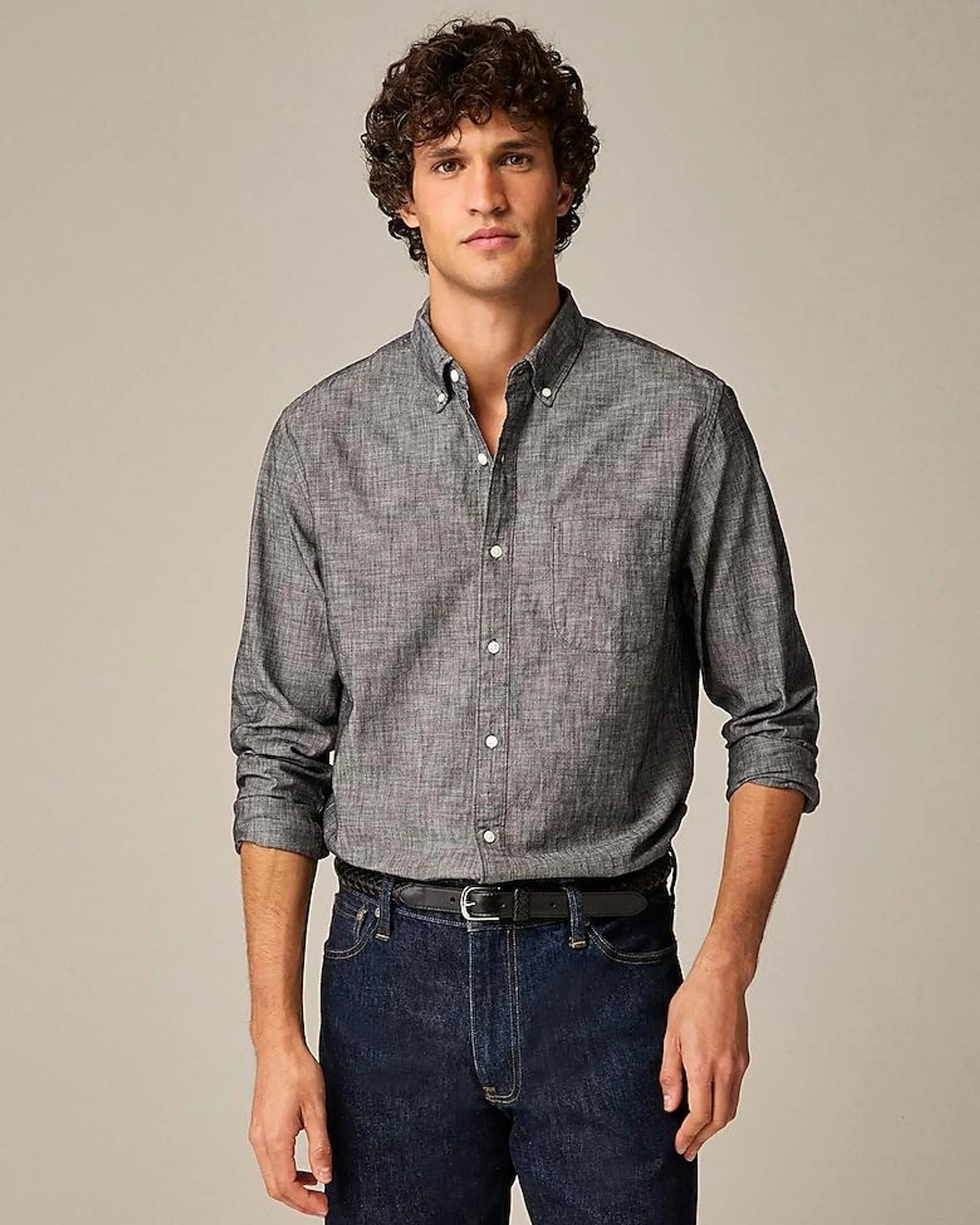 Organic cotton chambray shirt