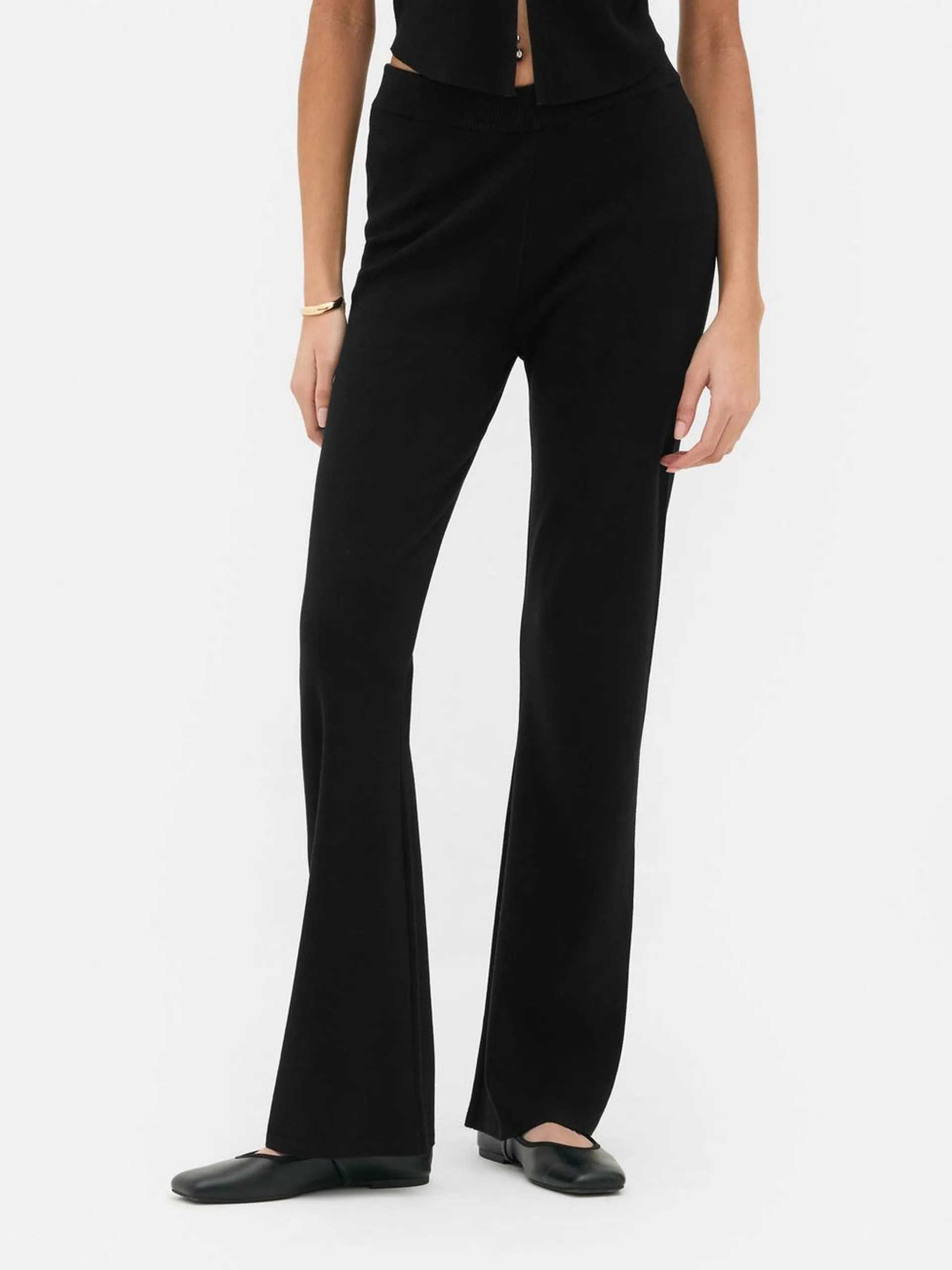 Knitted Straight Leg Trousers