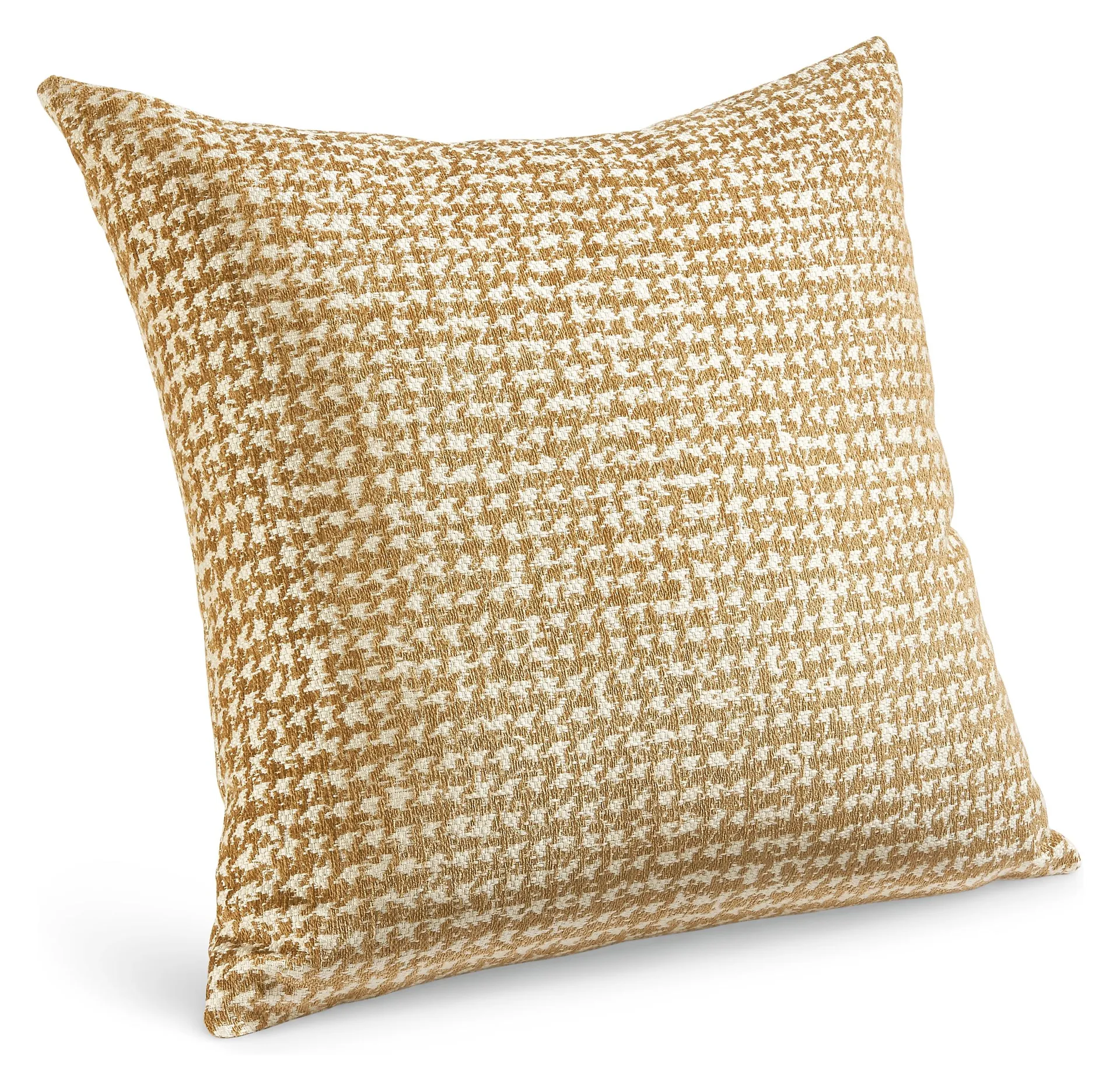 Barnes 24w 24h Throw Pillow in Camel/White with Down Insert