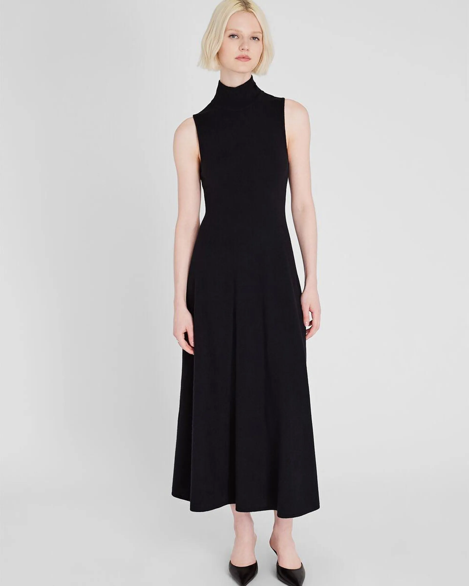 Sleeveless Turtleneck Dress