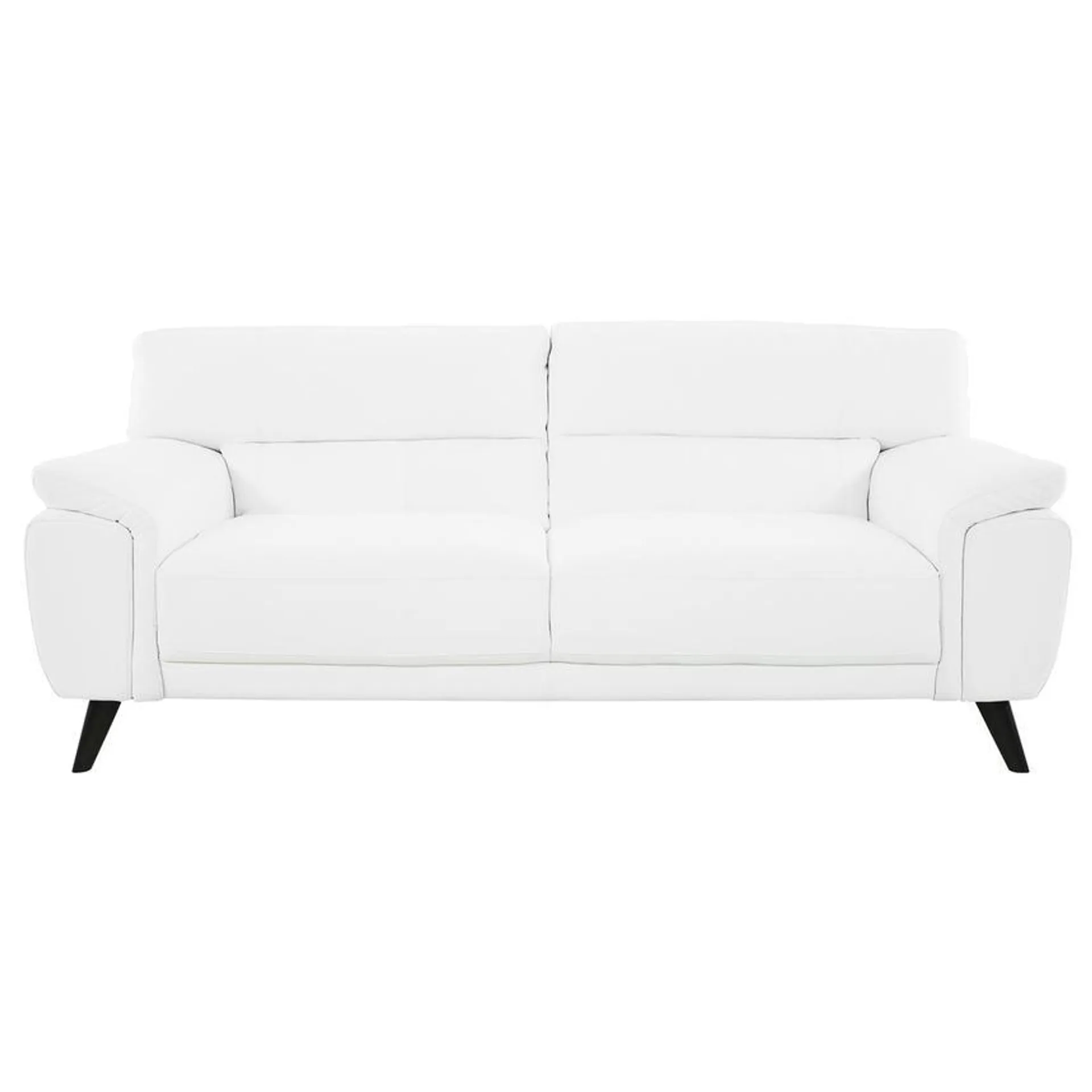 Franco White Leather Sofa