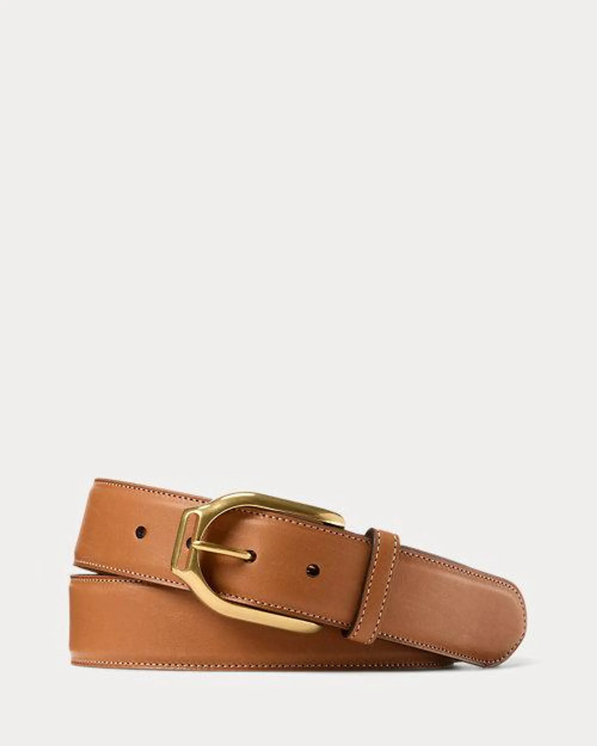 Welington Stirrup-Buckle Calfskin Belt