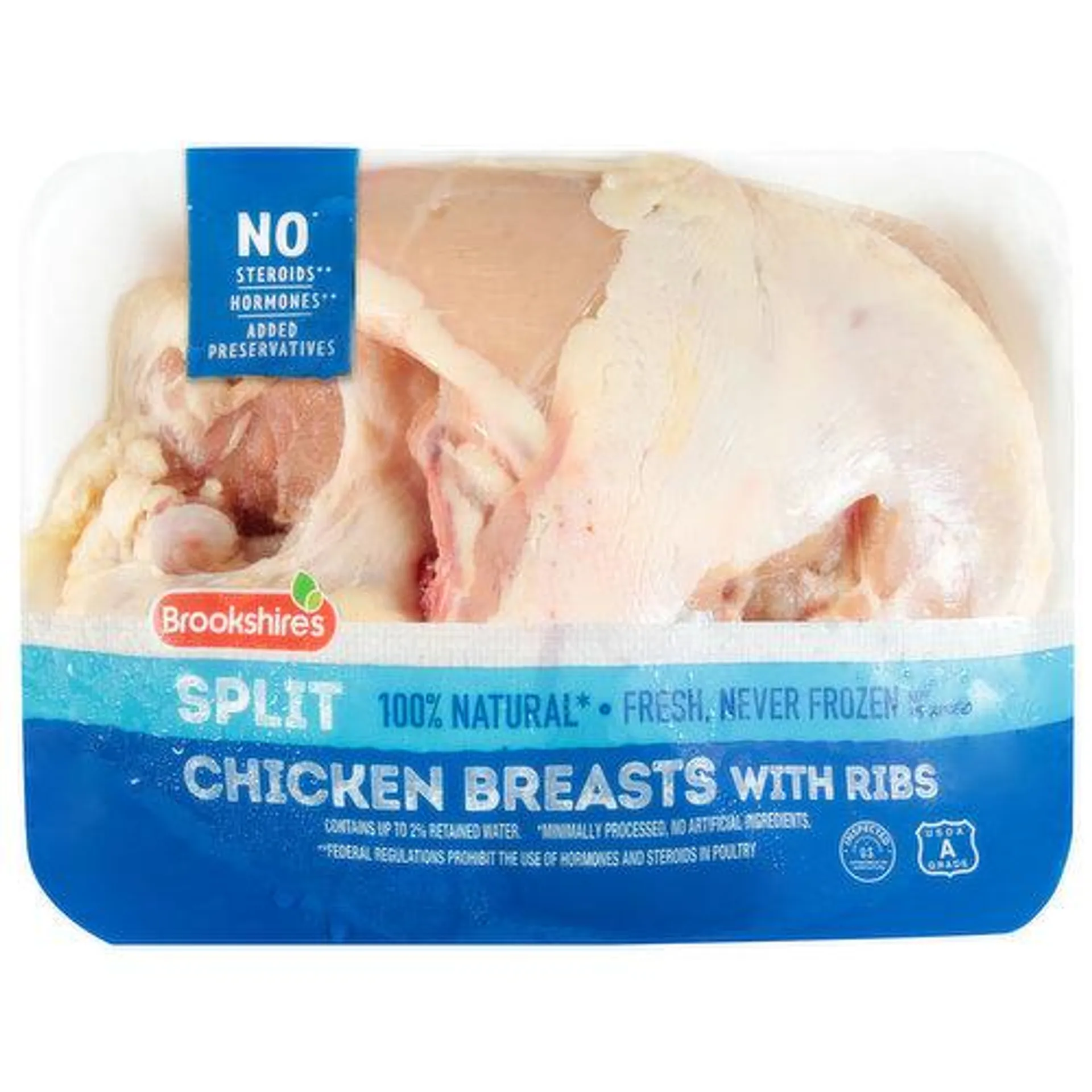 Brookshire's Chicken Breasts with Ribs, Split - 2.39 Pound
