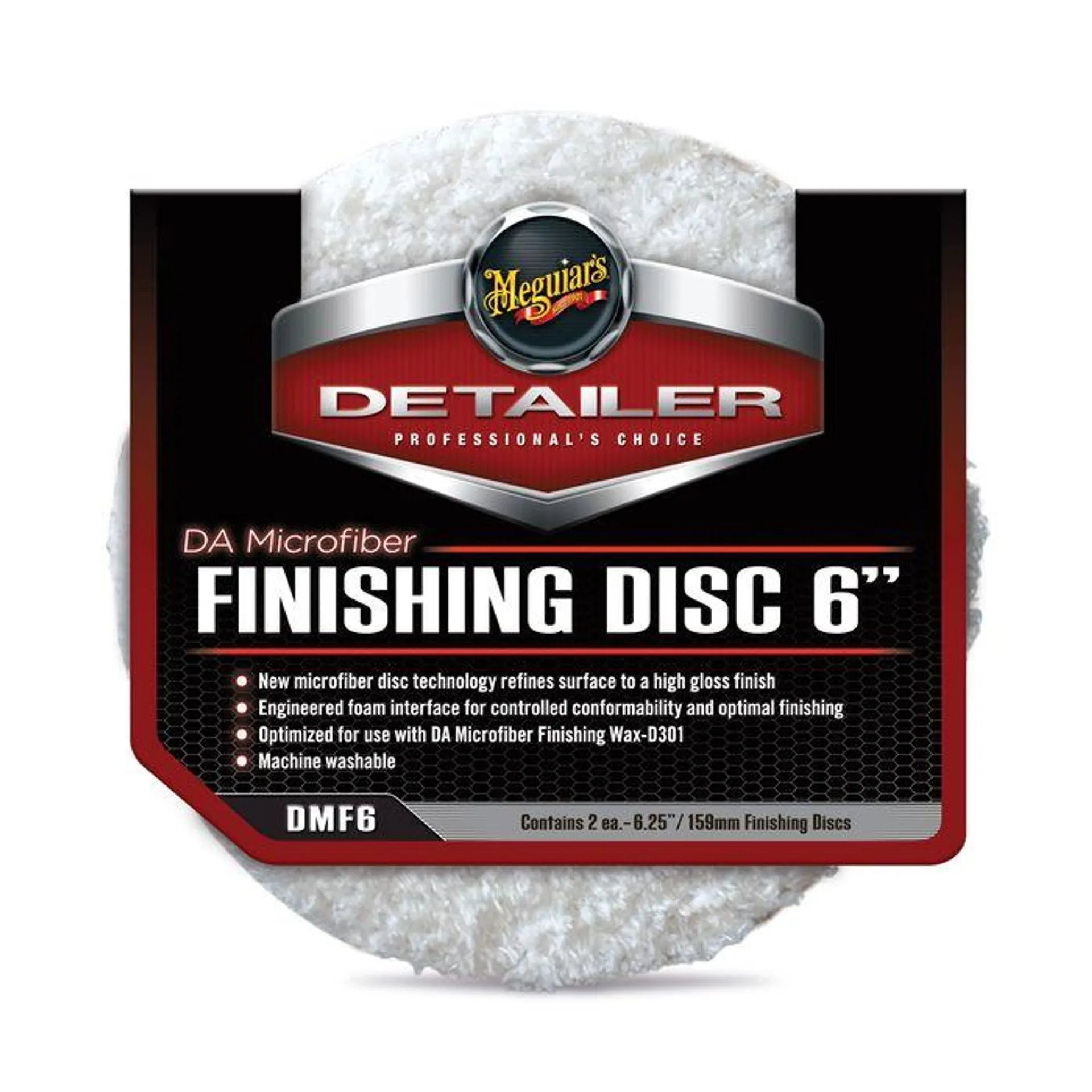 Meguiars 6in DA Microfiber Finishing Disc 2 Pack